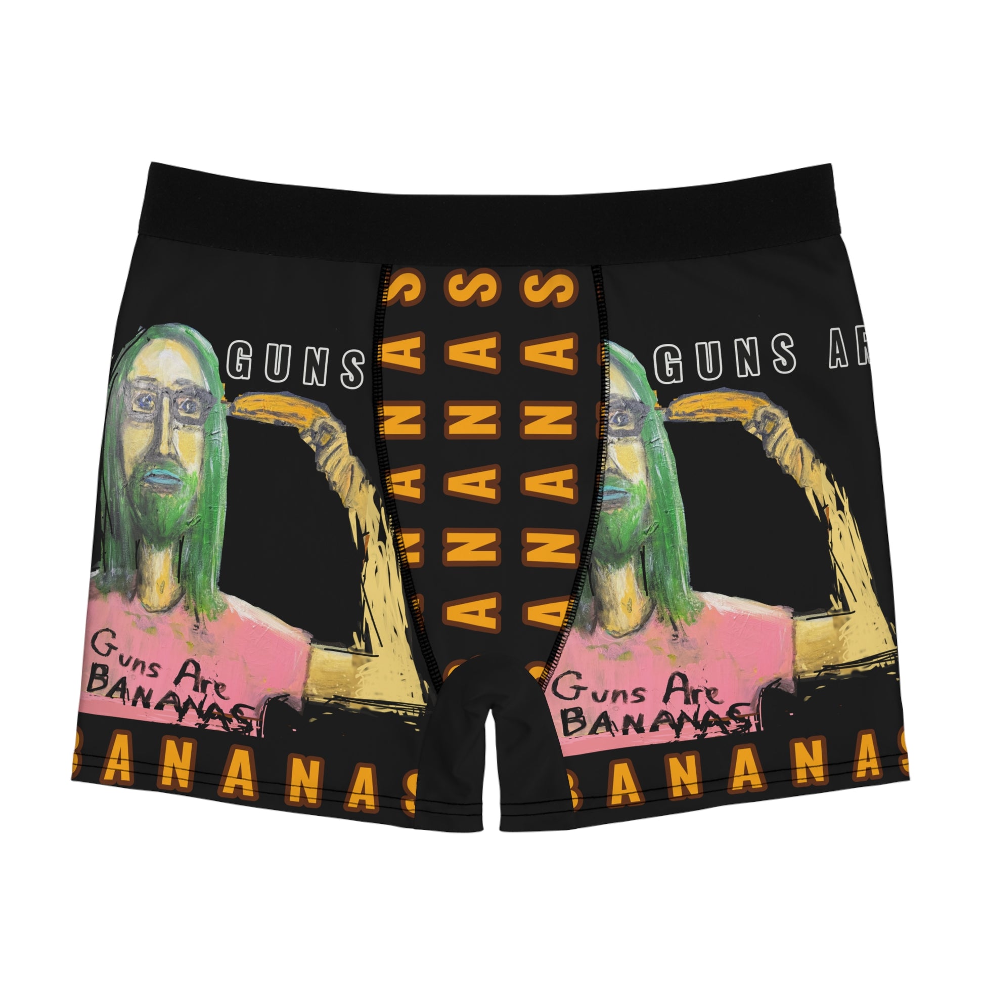 “Guns are Bananas” Men's Boxer Briefs (AOP)