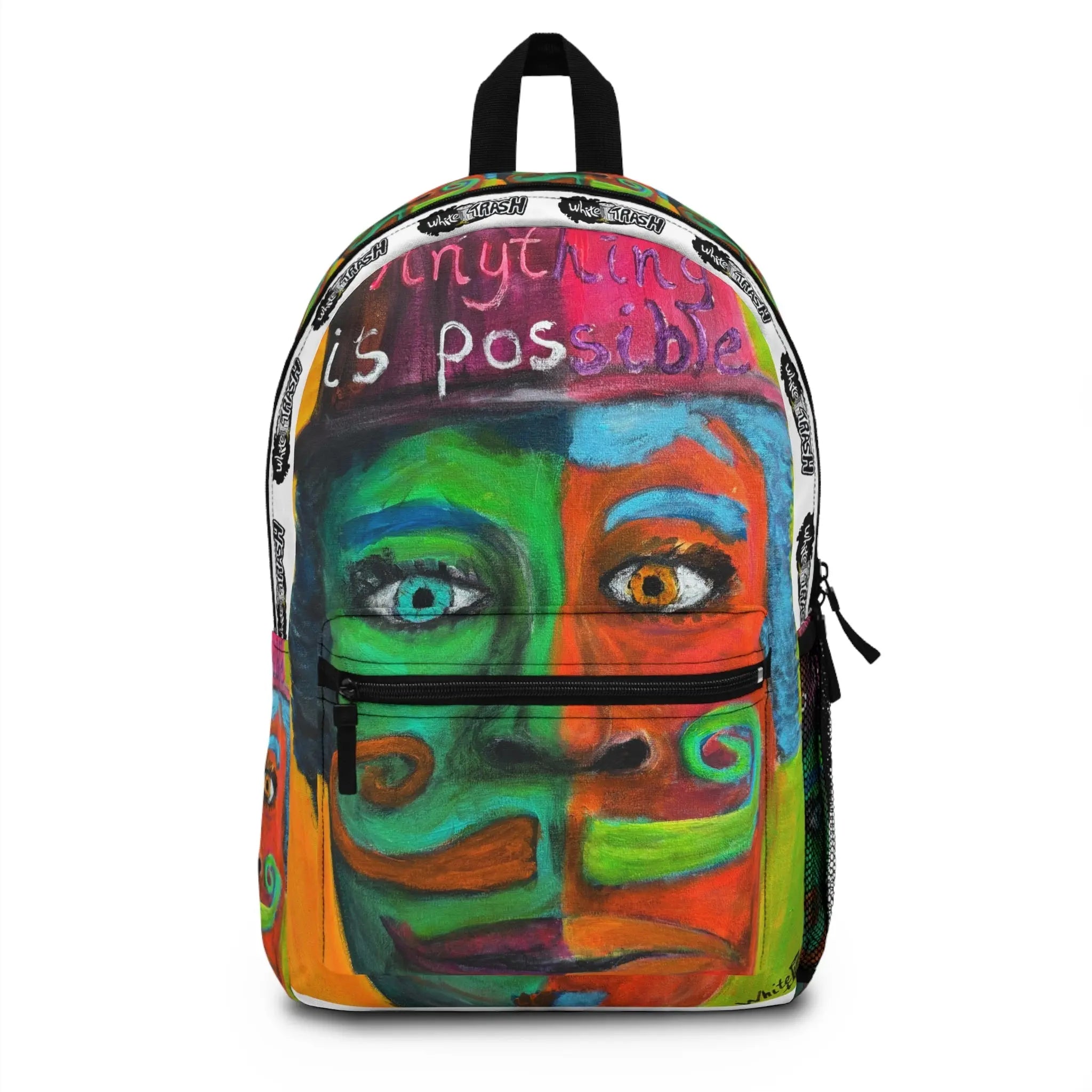 Original Art. Backpack  back to school book bag