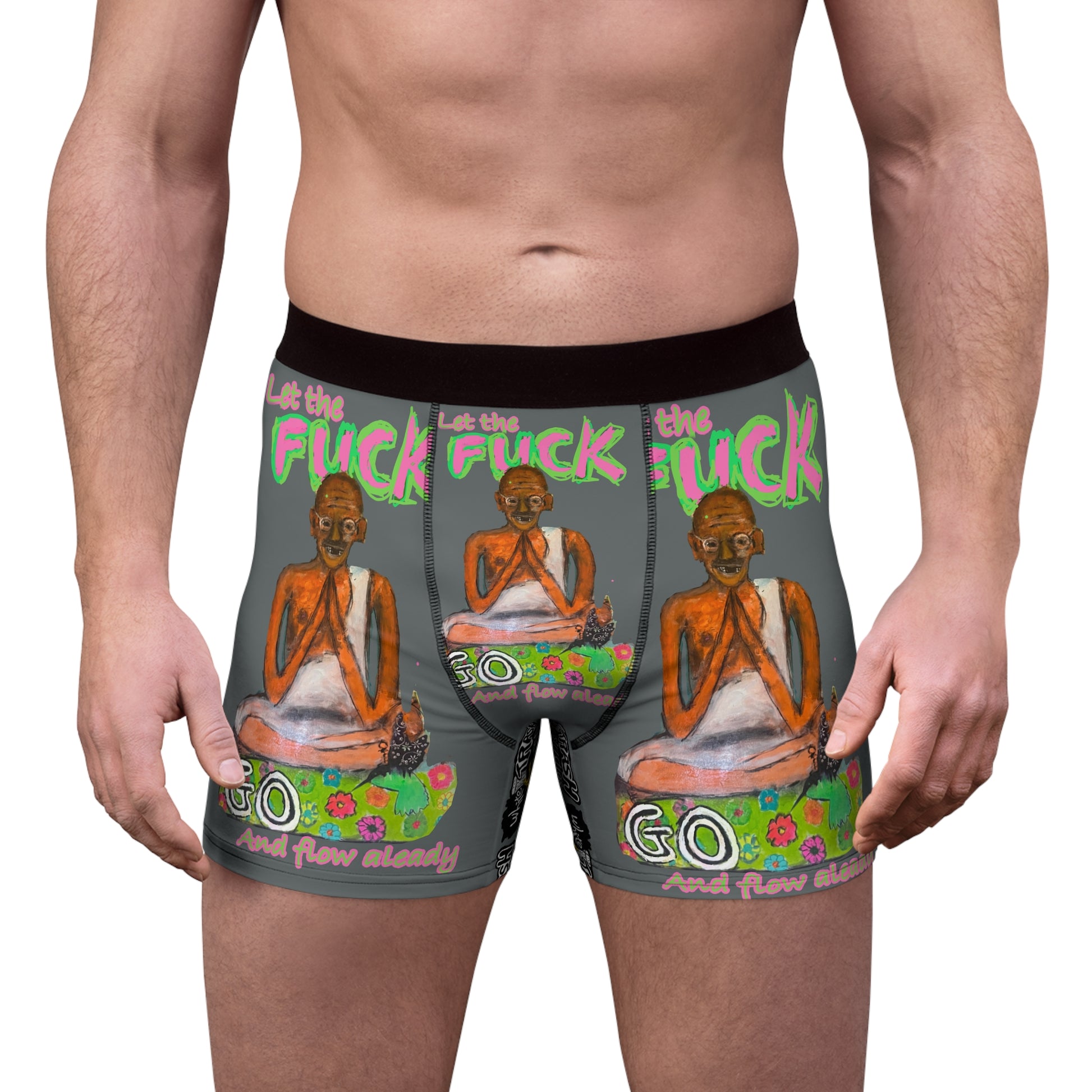 “Let Go Already” Men's Boxer Briefs (AOP)