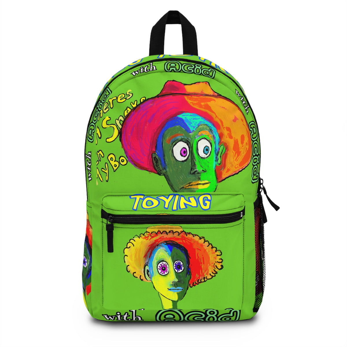 “Toying with Acid” Artistic Backpack Printify