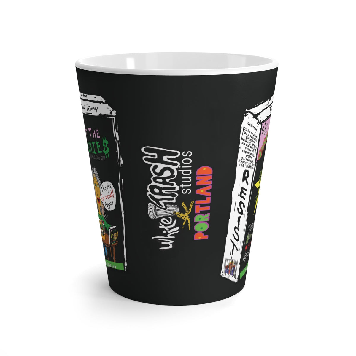 “Eat the Richies” Latte Mug Printify