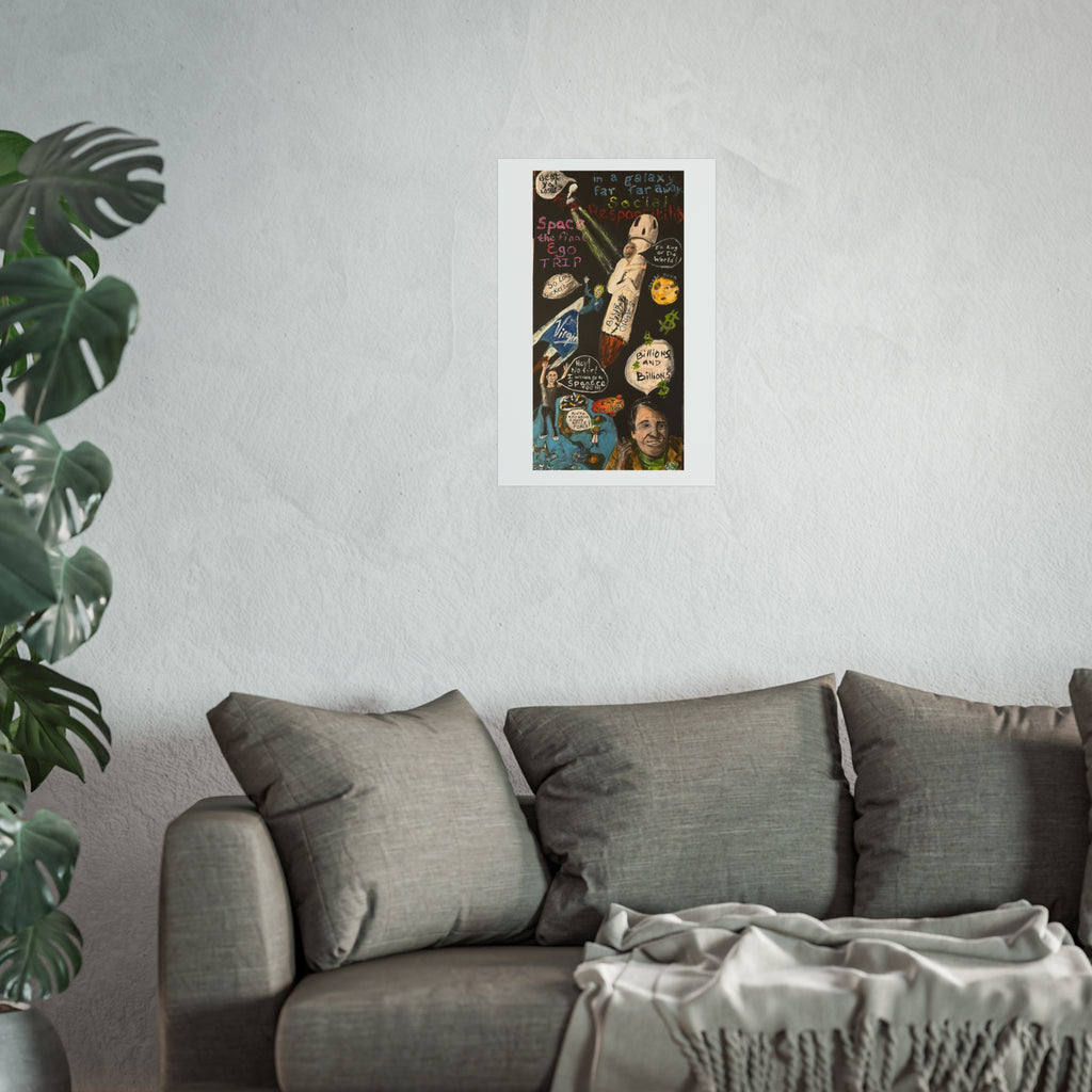 Waste of Space - Fine Art Poster —  Space Satire Art Print