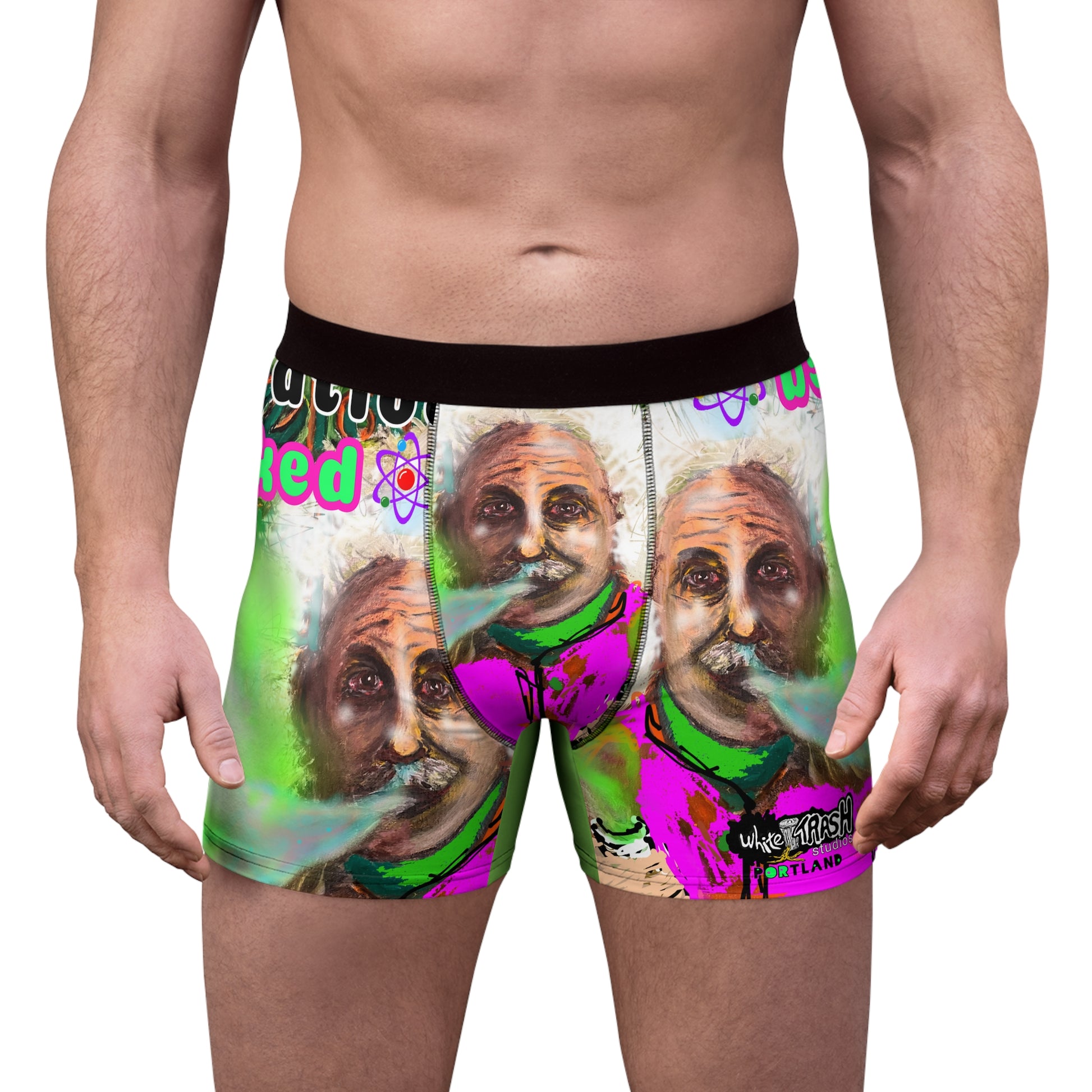 “Relatively Baked (pink)” Men's Boxer Briefs (AOP)