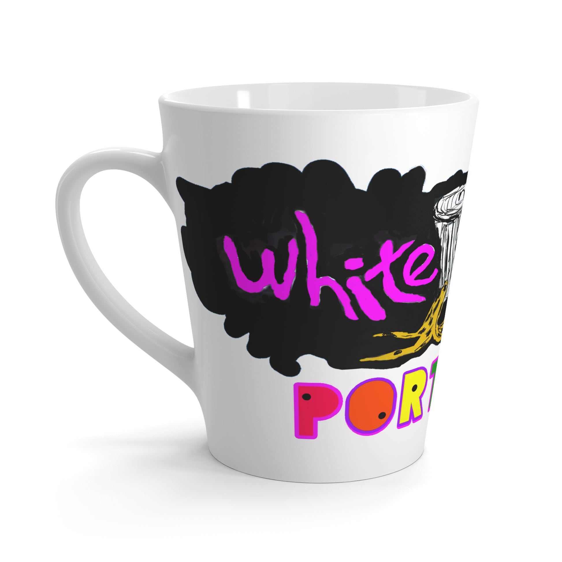 “white TRASH studios Pride” Latte Mug