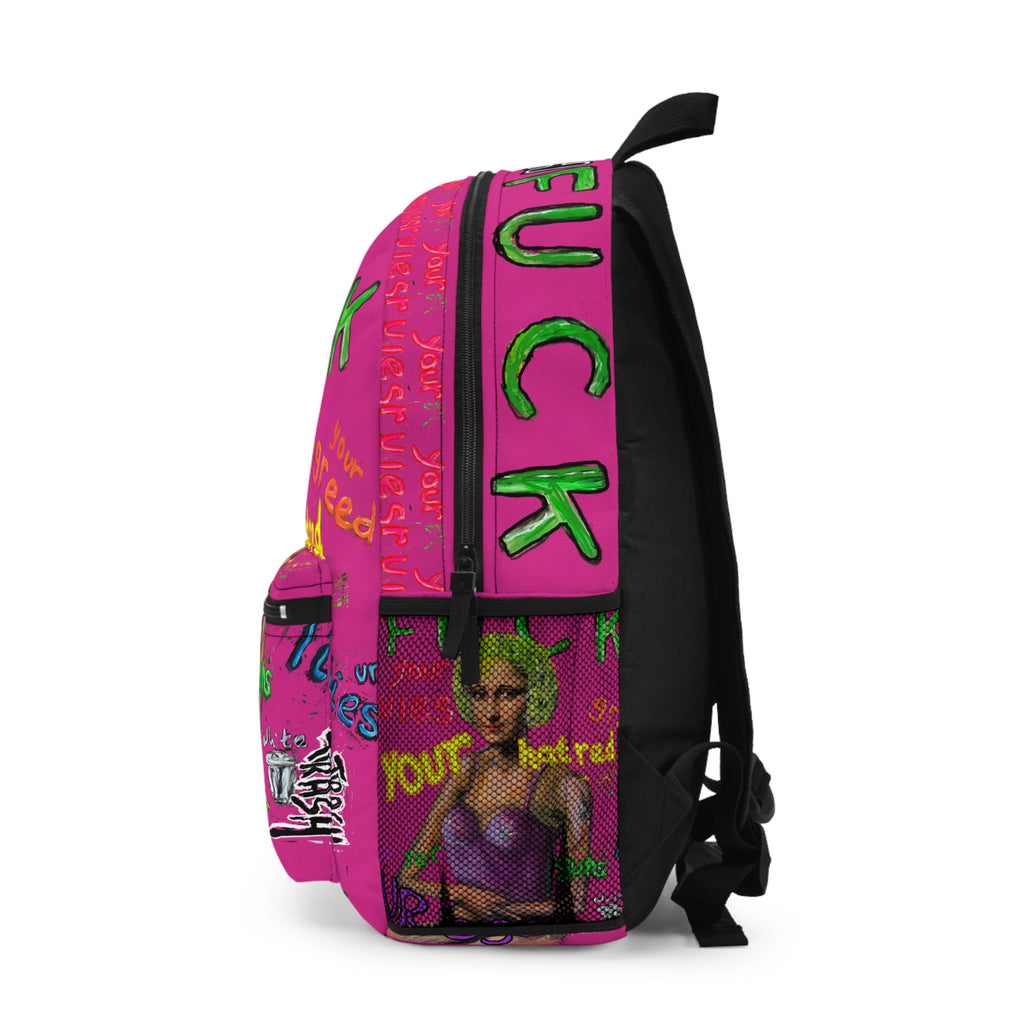 “Fuck Your Rules” Artistic Backpack