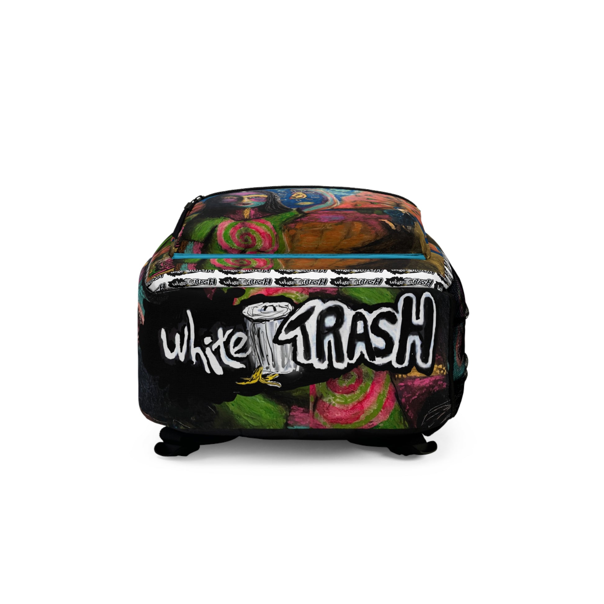 “Anybody Lose An Ear?” Artistic Backpack with Vibrant Paintings for Creative Mindse