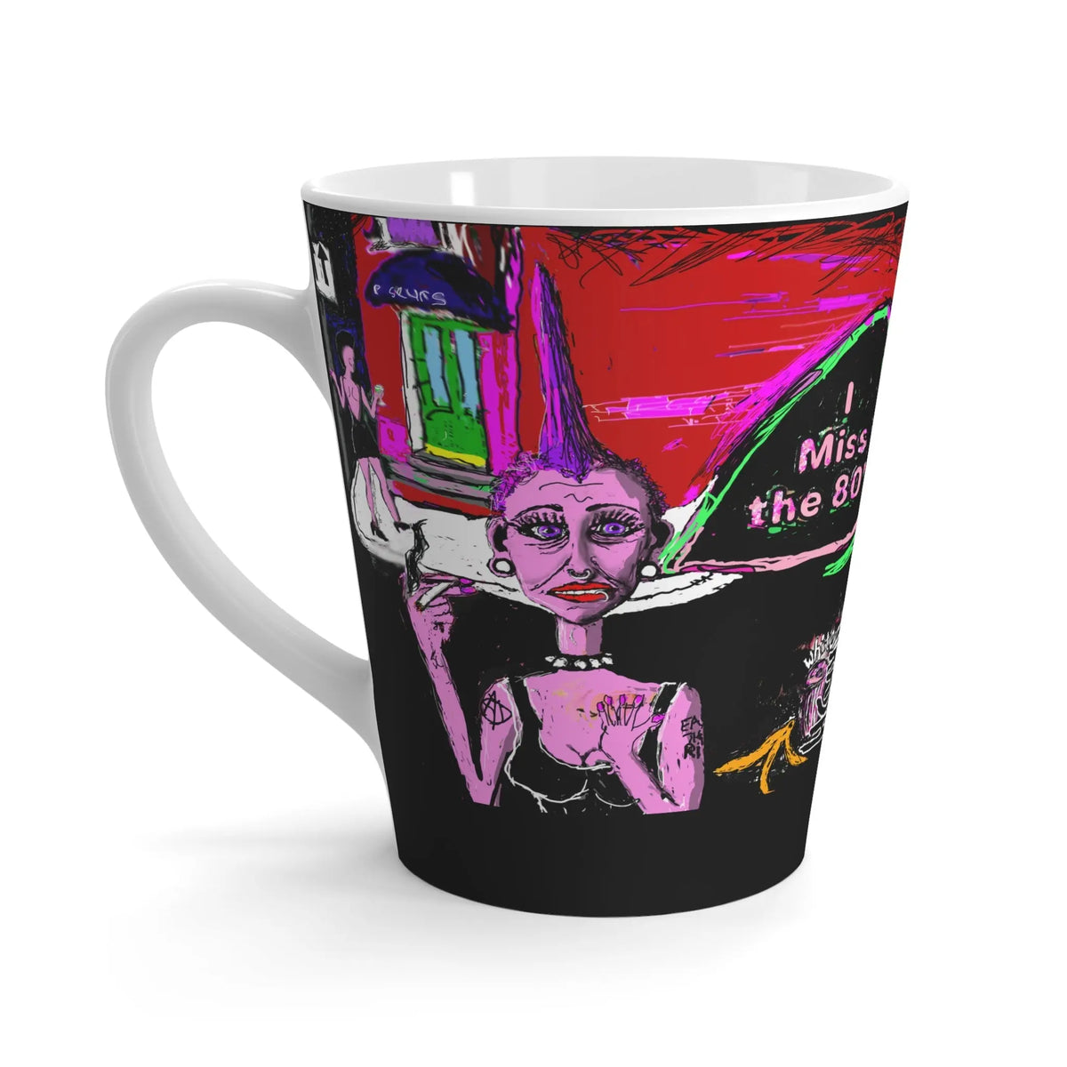 “I Miss the Poseurs” Latte Mug Printify