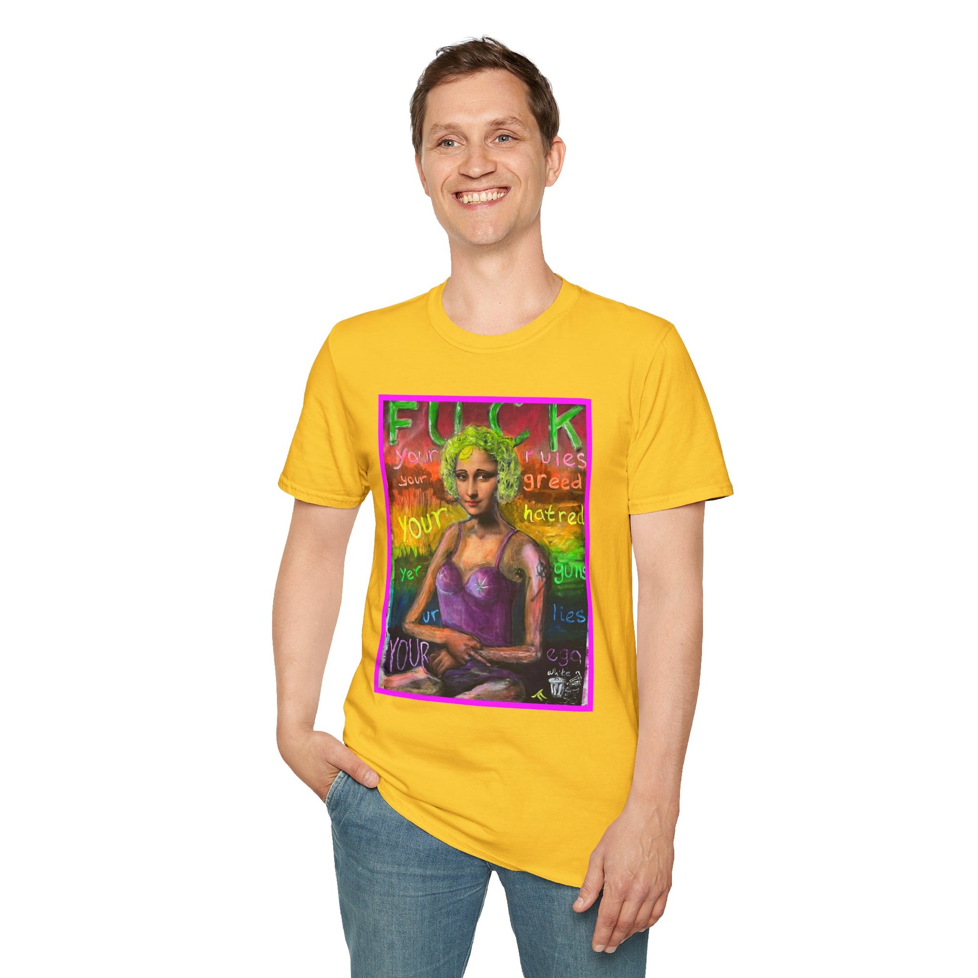 “Fuck Your Rules” Unisex Softstyle T-Shirt