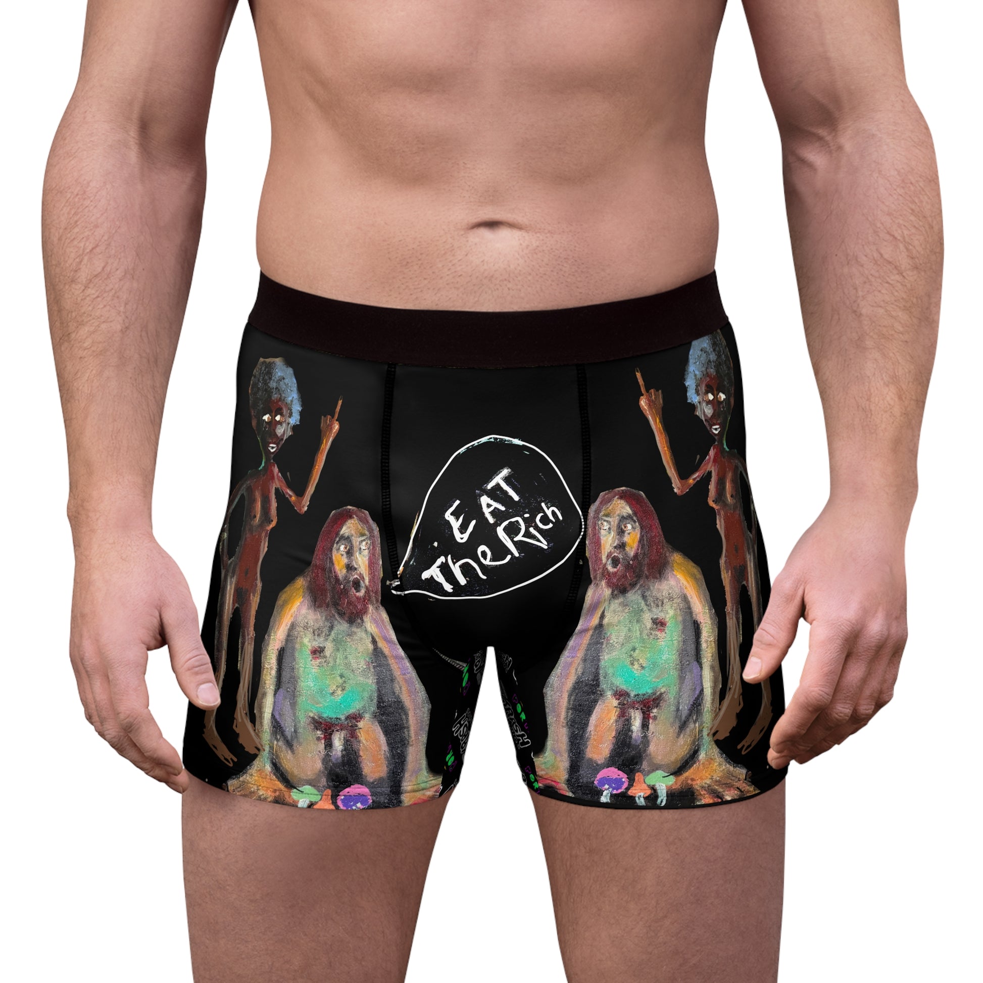 “Eat the Rich” Men's Boxer Briefs (AOP)
