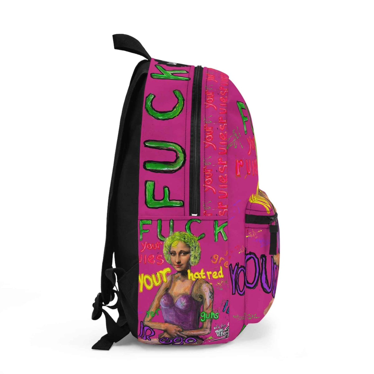 “Fuck Your Rules” Artistic Backpack