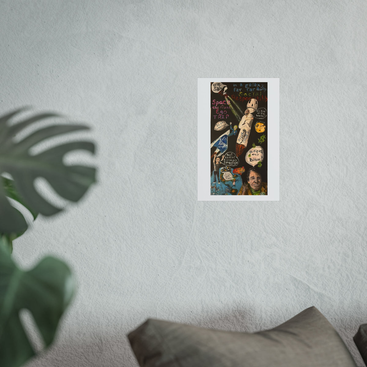 Waste of Space - Fine Art Poster —  Space Satire Art Print