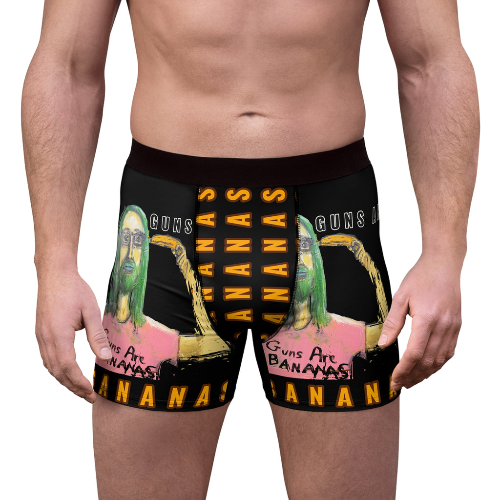 “Guns are Bananas” Men's Boxer Briefs (AOP)