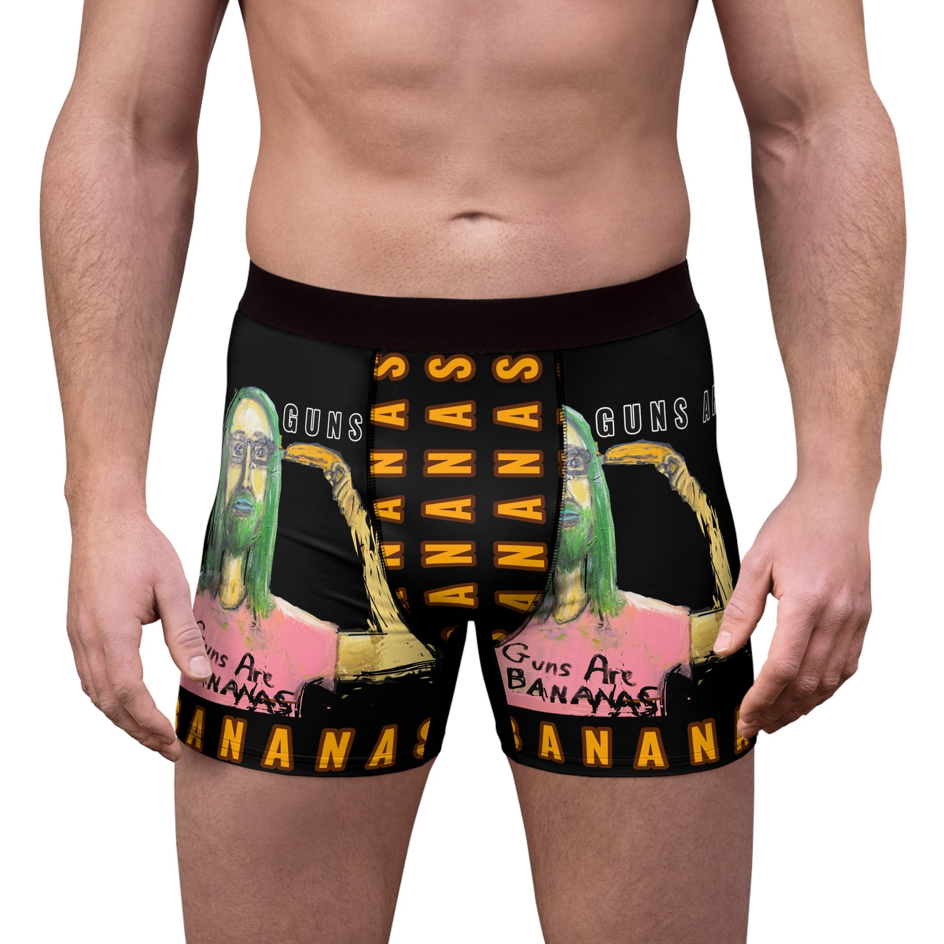 “Guns are Bananas” Men's Boxer Briefs (AOP)