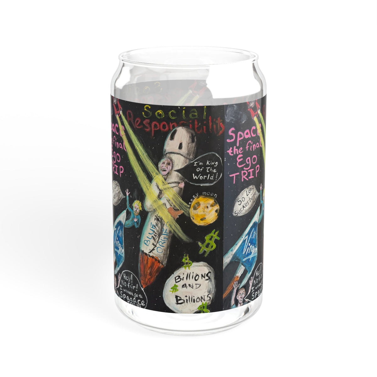 Waste of Space Sipper Glass, 16oz