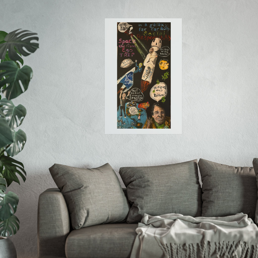 Waste of Space - Fine Art Poster —  Space Satire Art Print