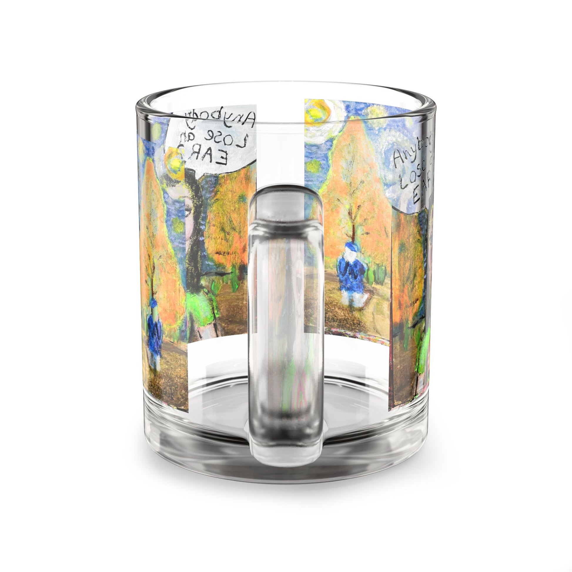 Whimsical Art Glass Mug - 10oz with Playful Design