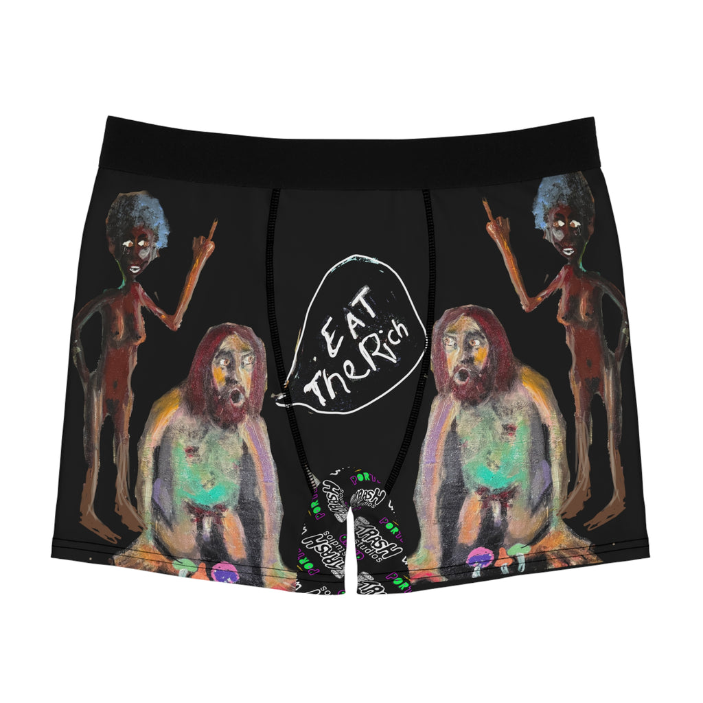 “Eat the Rich” Men's Boxer Briefs (AOP)