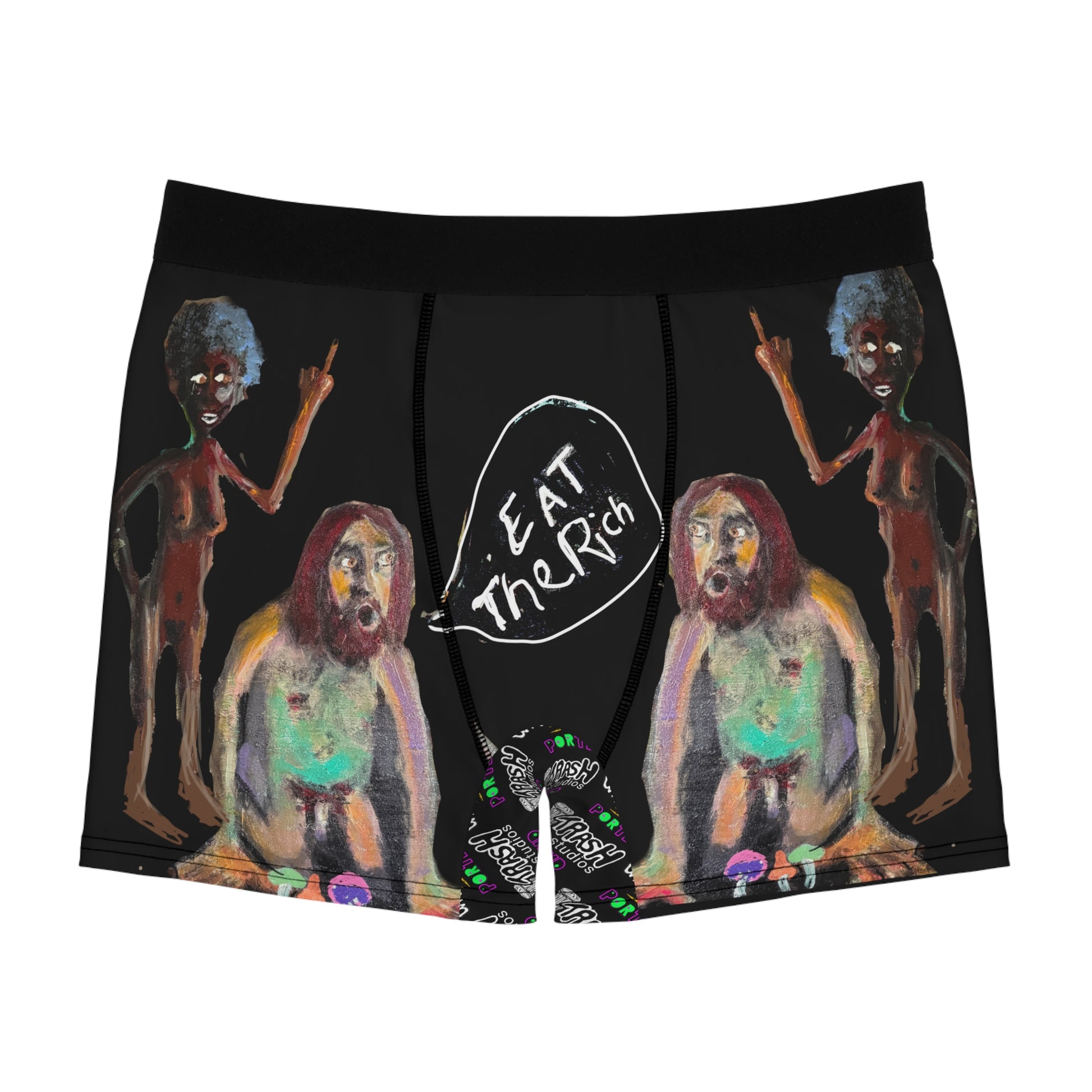 “Eat the Rich” Men's Boxer Briefs (AOP)
