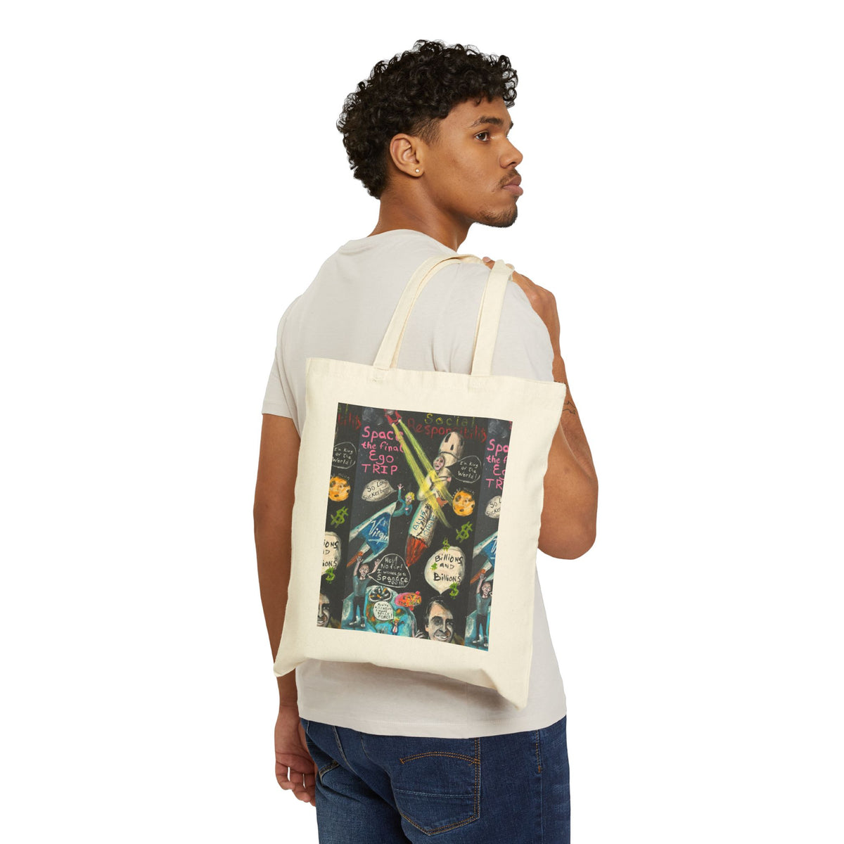 Waste of Space Cotton Canvas Tote Bag