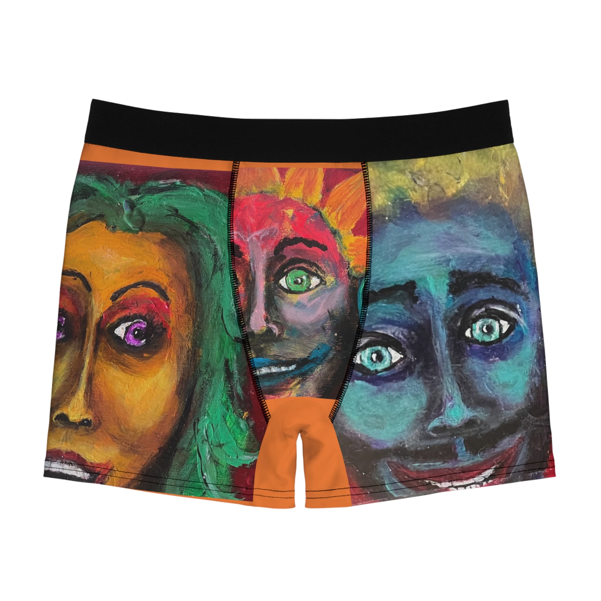 “Face to Face” Men's Boxer Briefs (AOP)