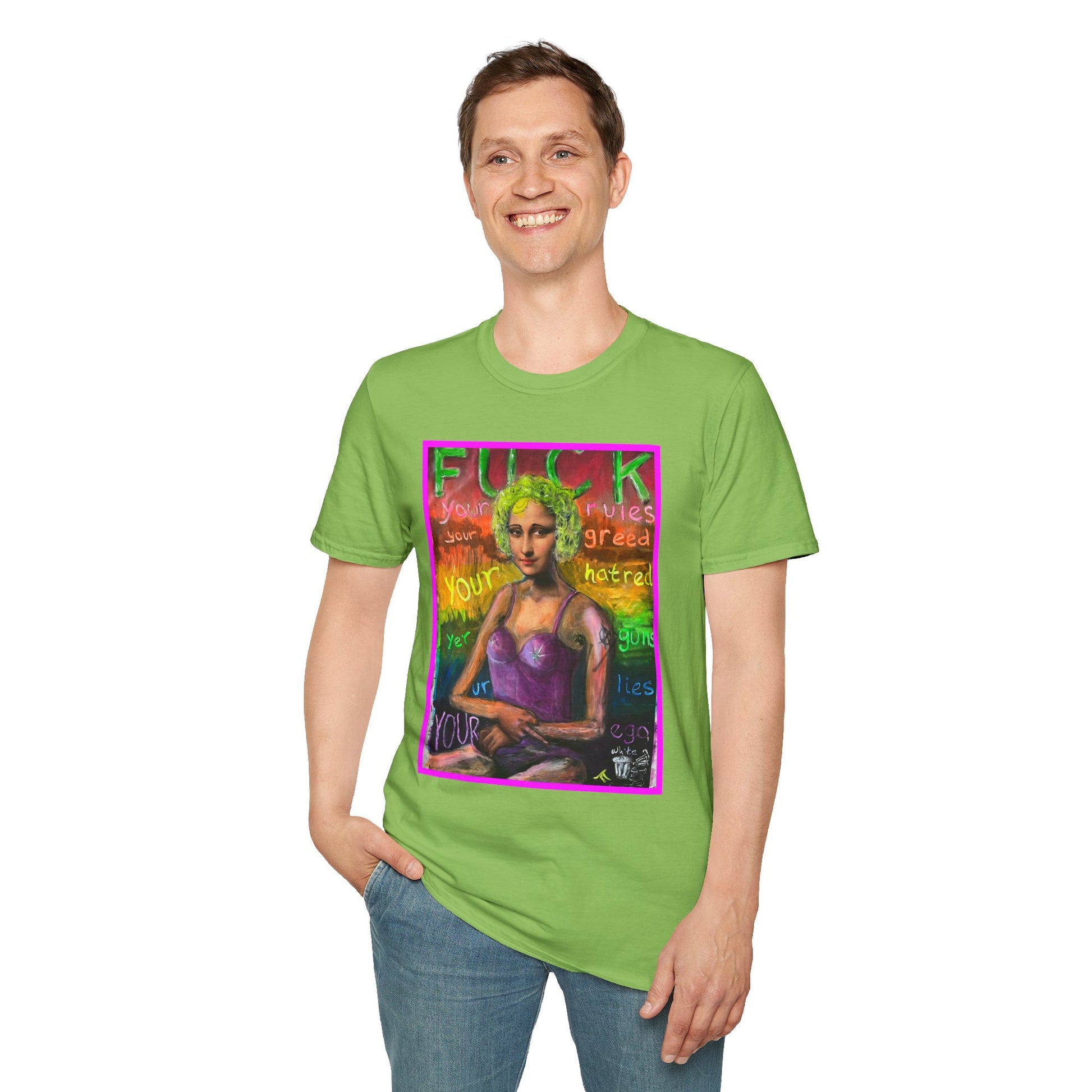 “Fuck Your Rules” Unisex Softstyle T-Shirt