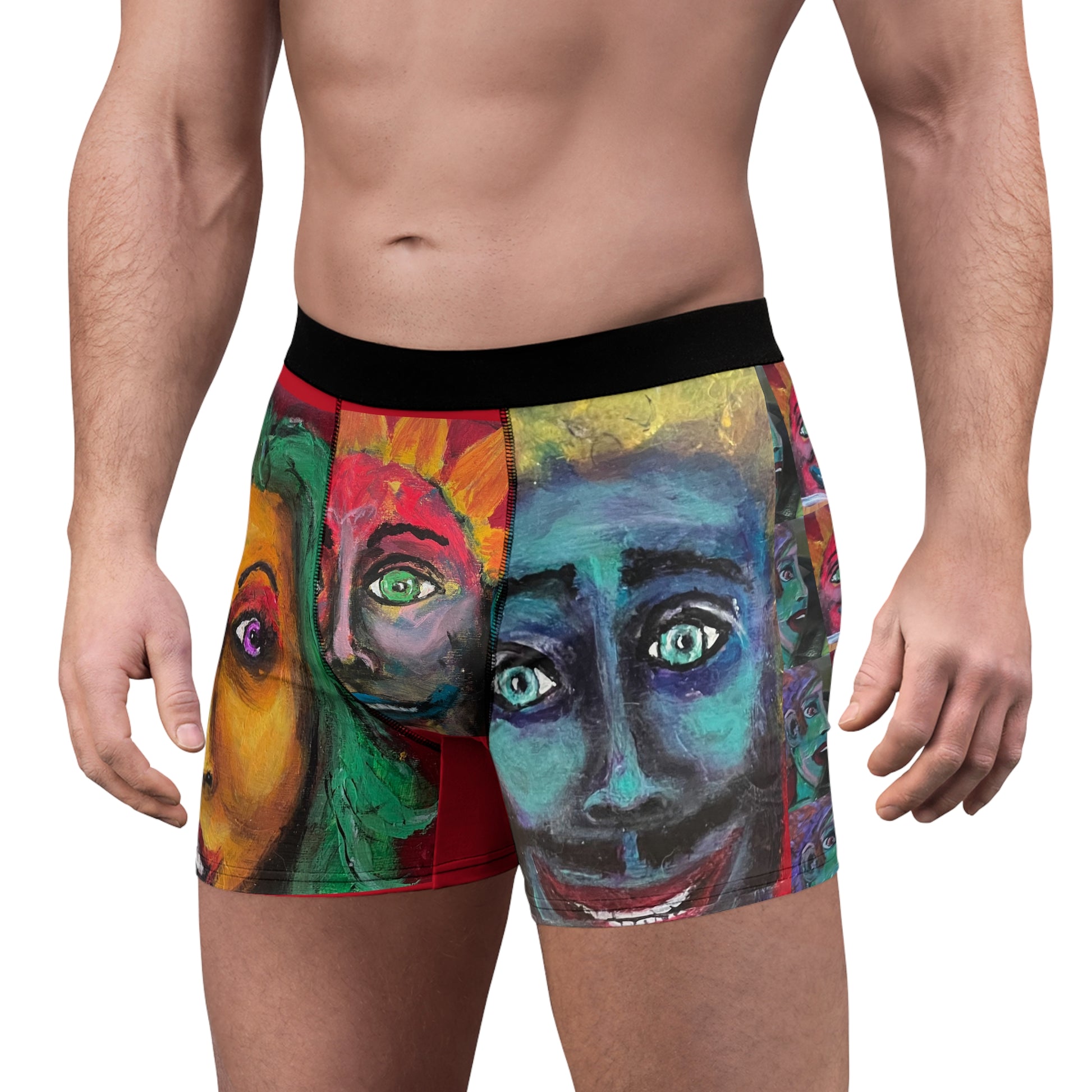 “Face to Face” Men's Boxer Briefs (AOP)