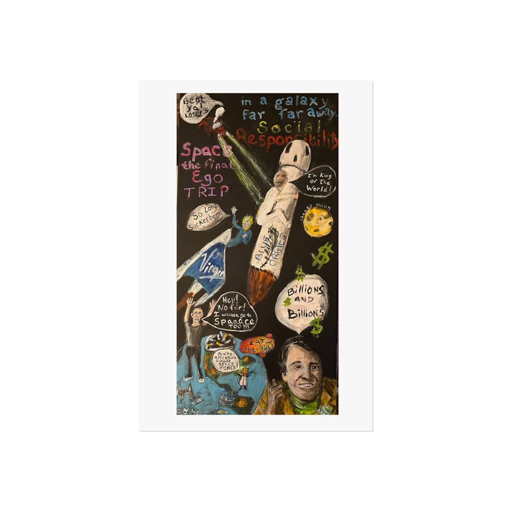 Waste of Space - Fine Art Poster —  Space Satire Art Print