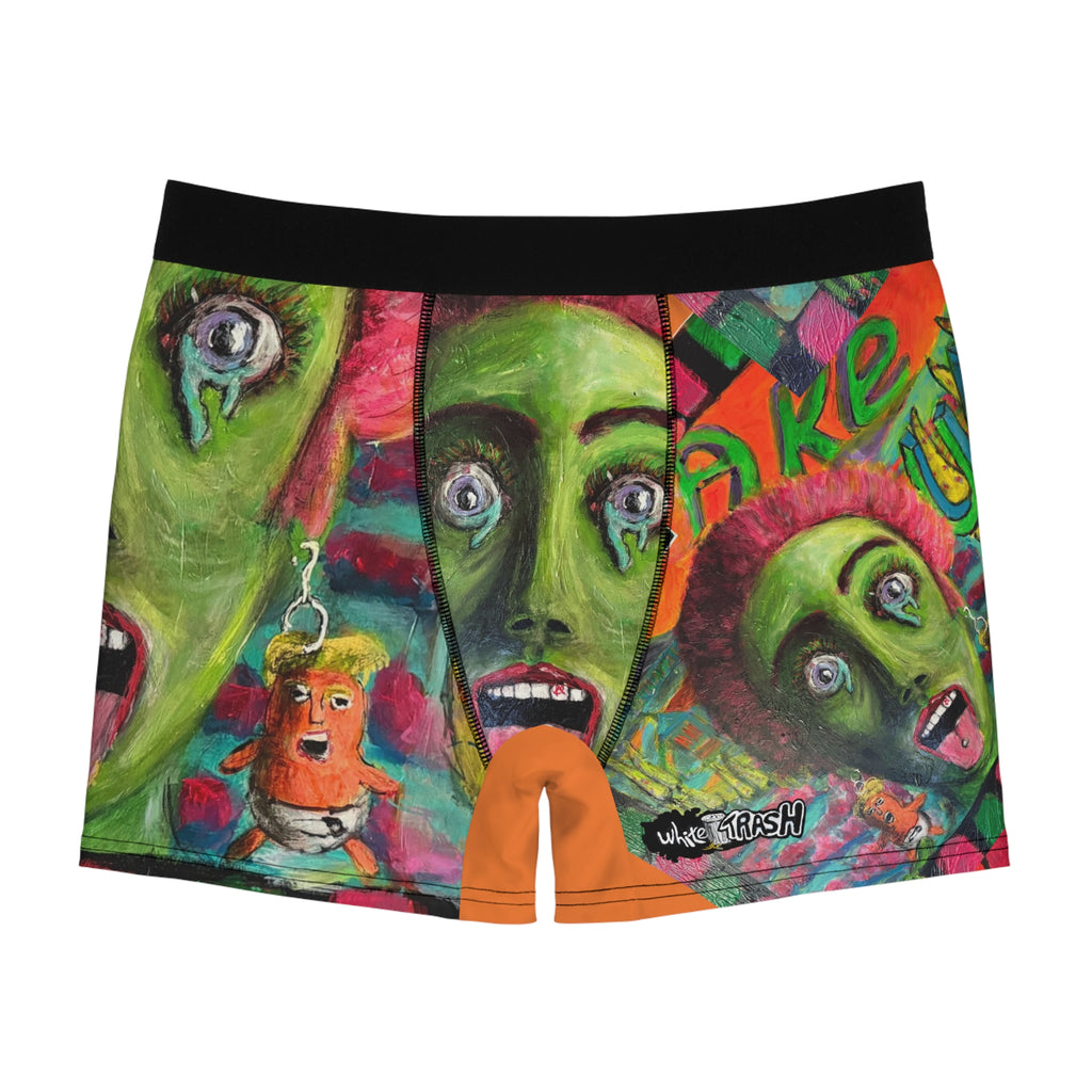 “Wake Up” Men's Boxer Briefs (AOP)