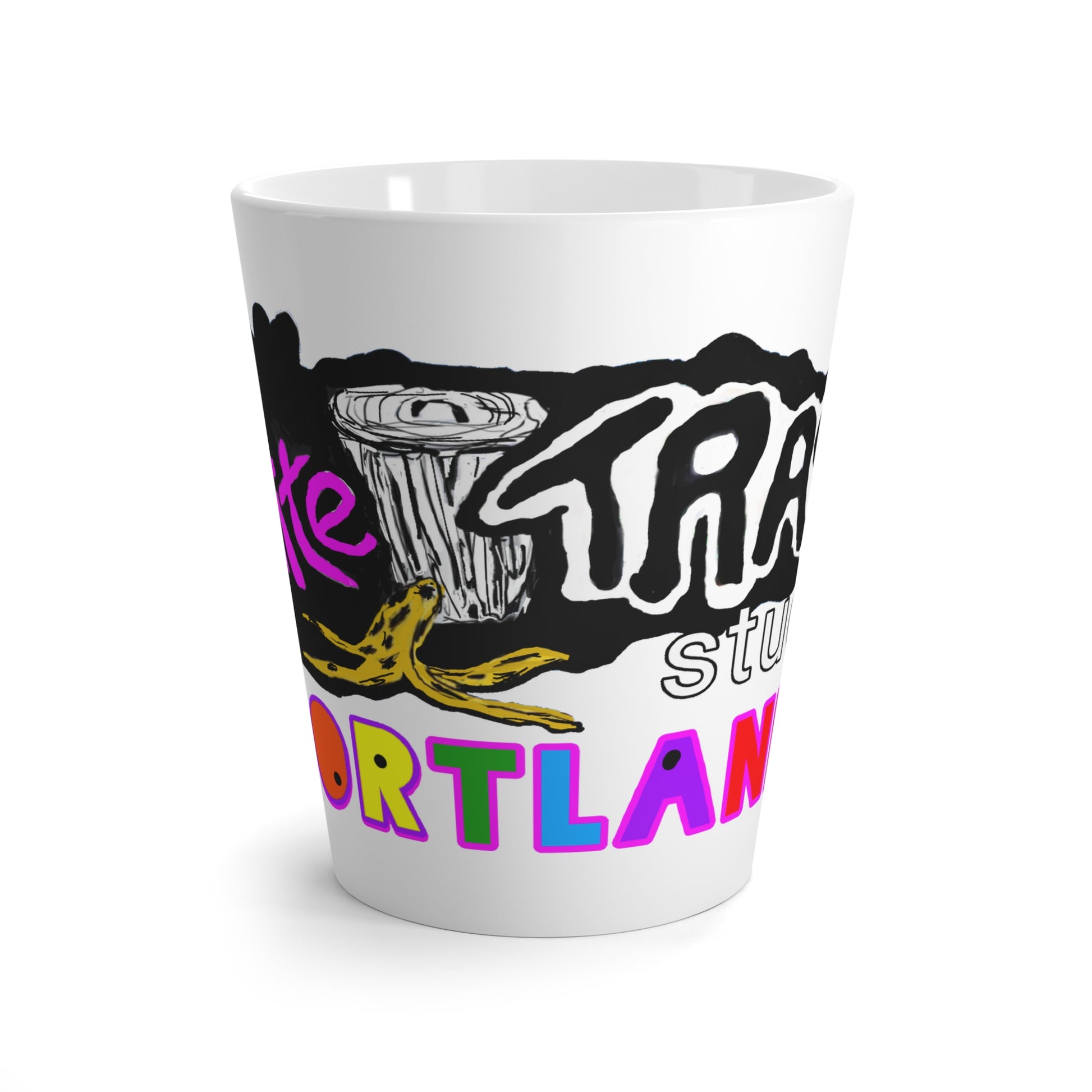“white TRASH studios Pride” Latte Mug
