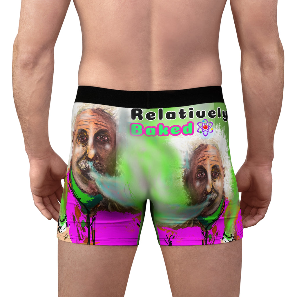 “Relatively Baked (pink)” Men's Boxer Briefs (AOP)