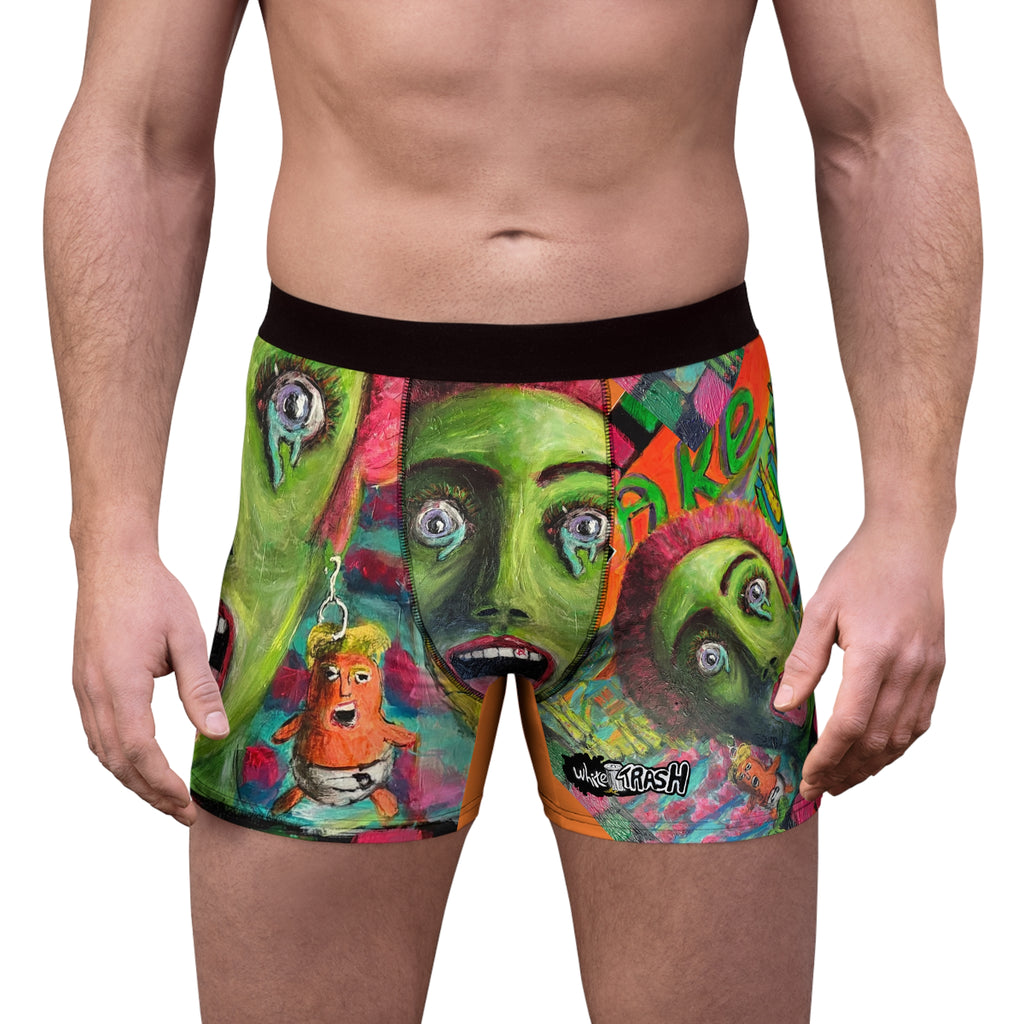 “Wake Up” Men's Boxer Briefs (AOP)