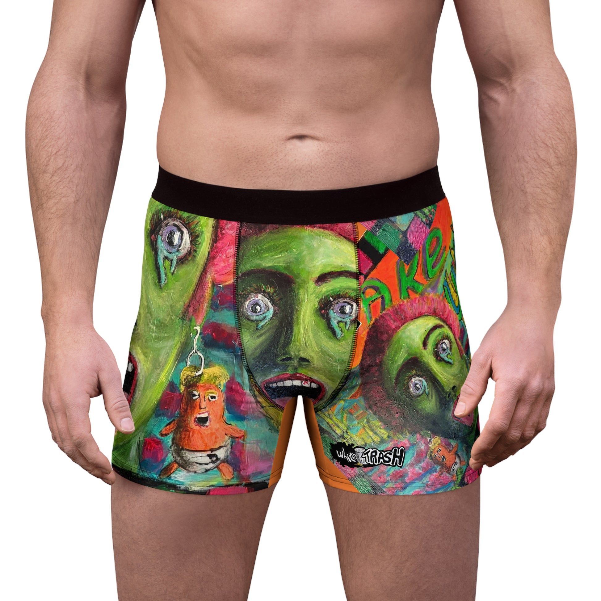 “Wake Up” Men's Boxer Briefs (AOP)