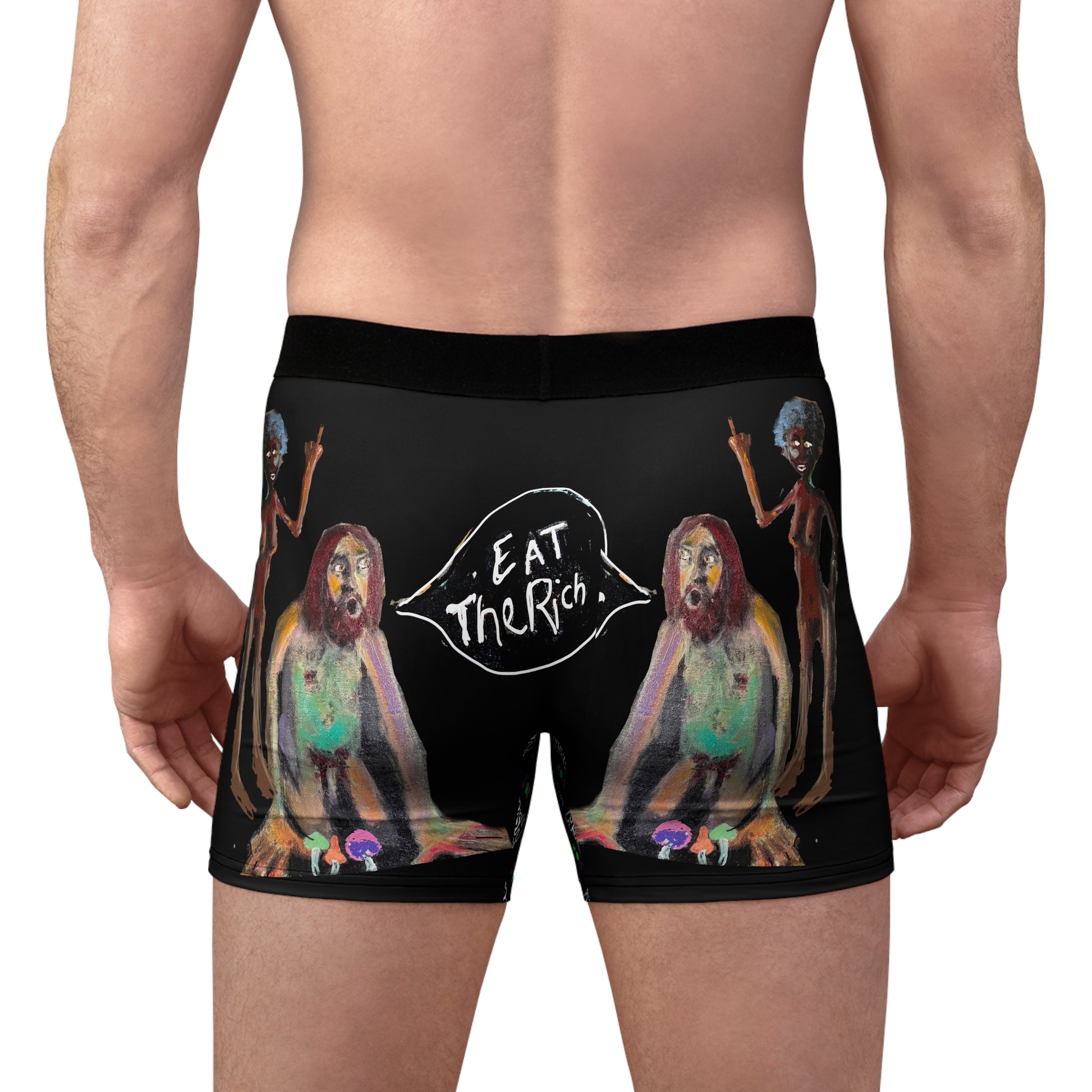 “Eat the Rich” Men's Boxer Briefs (AOP)