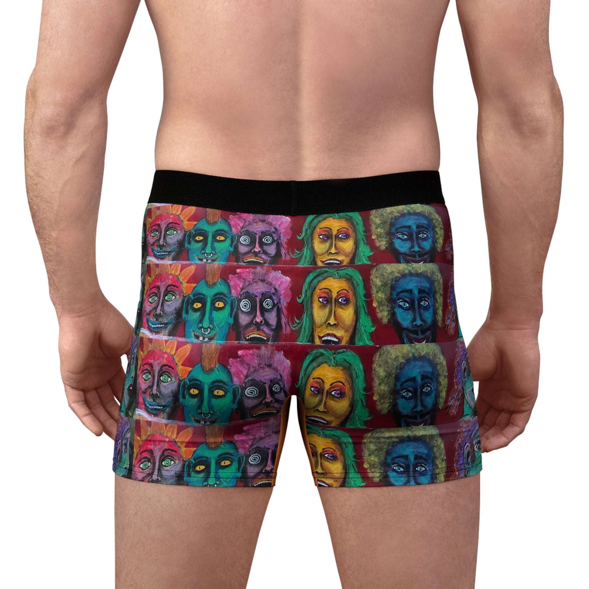 “Face to Face” Men's Boxer Briefs (AOP)