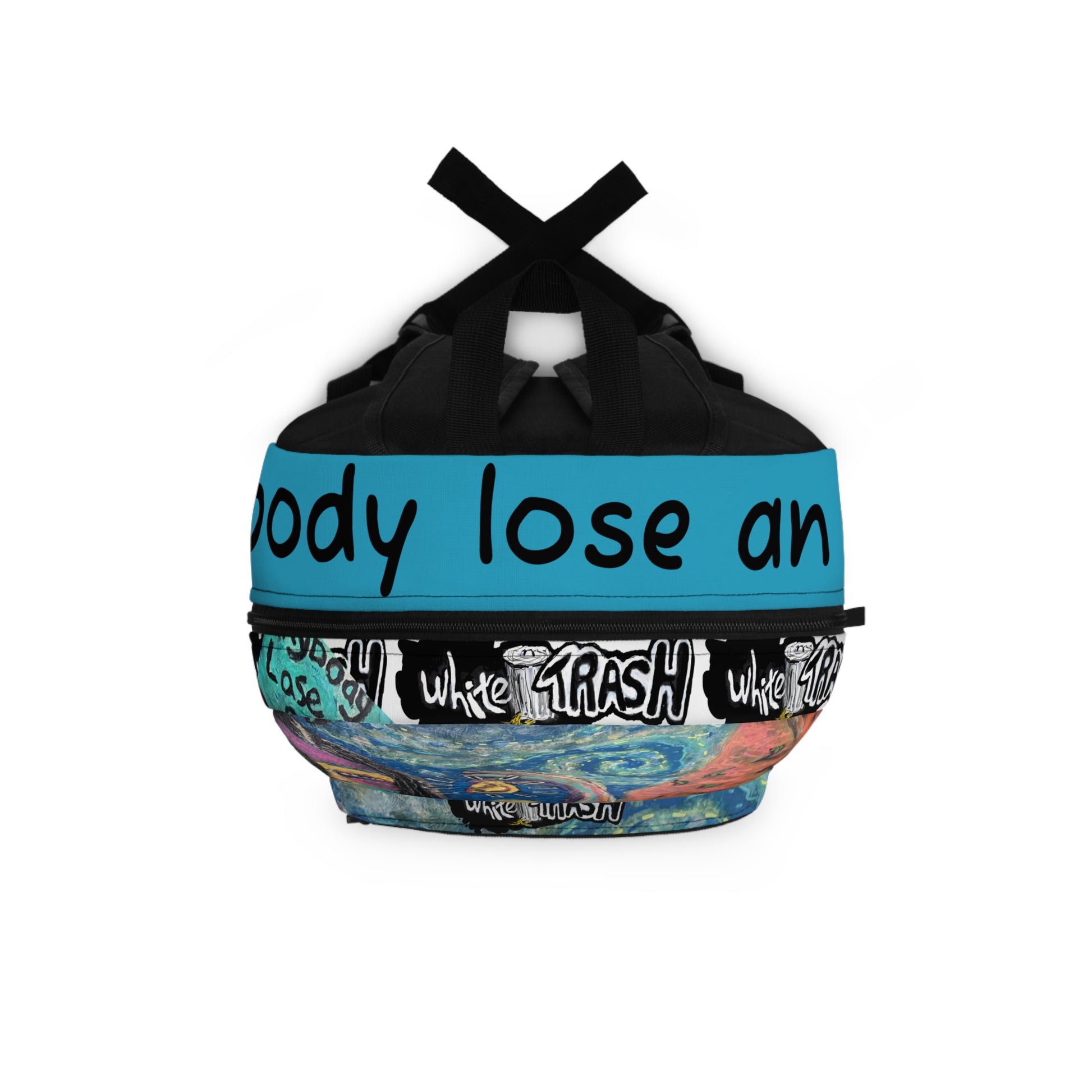 “Anybody Lose An Ear?” Artistic Backpack with Vibrant Paintings for Creative Mindse