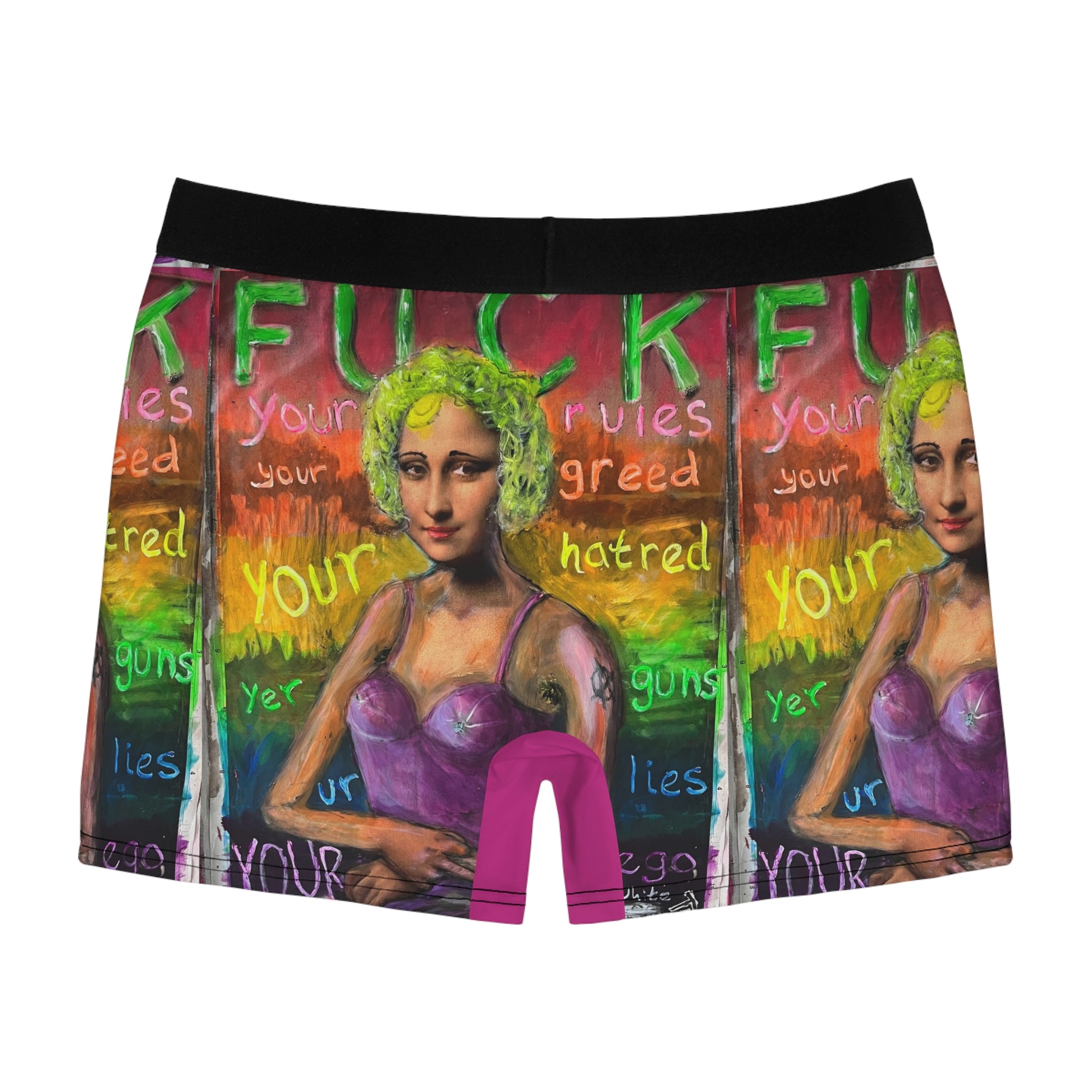 “Fuck Your Rules” Men's Boxer Briefs (AOP)