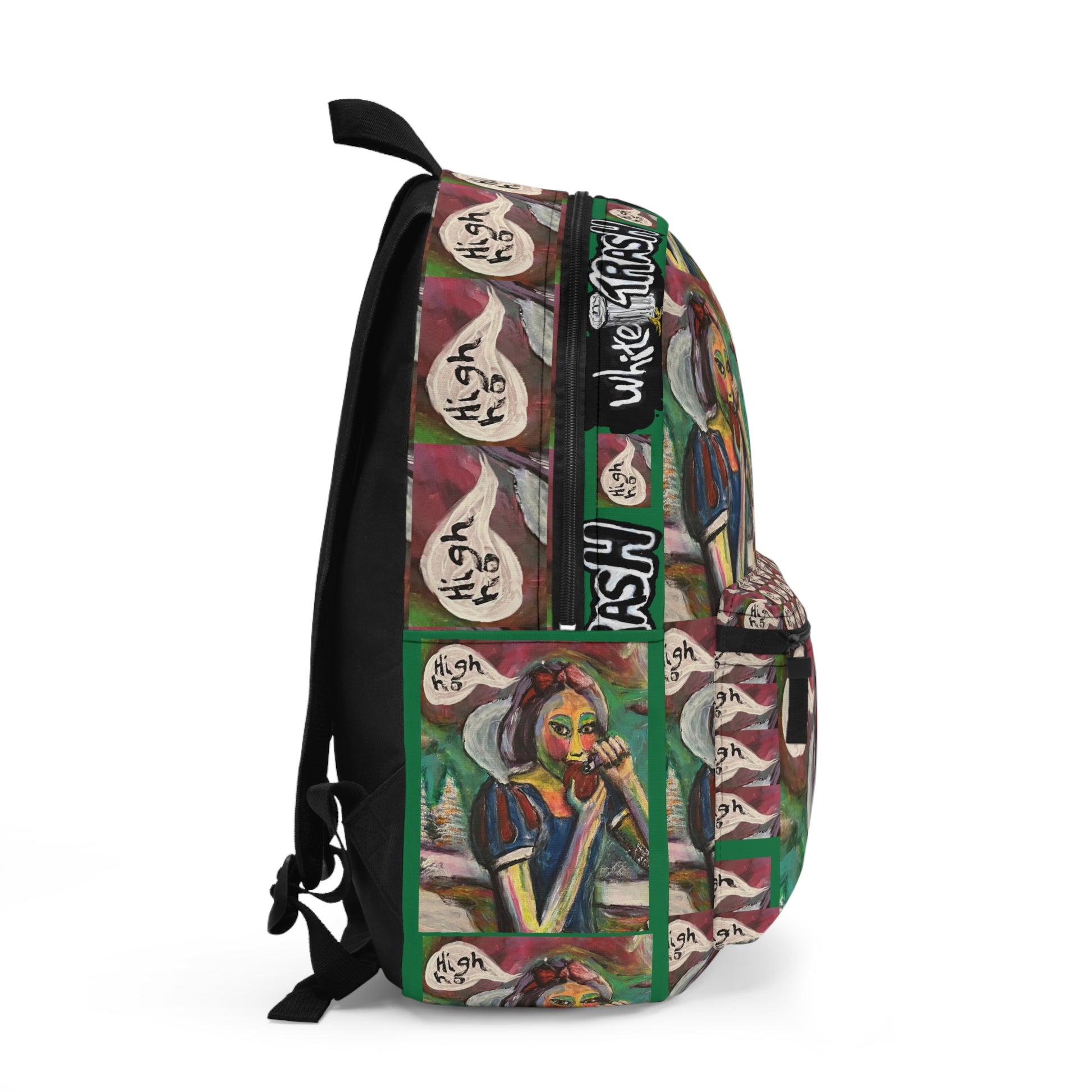 “High Ho” Artistic Backpack with Vibrant Paintings for Creative Minds
