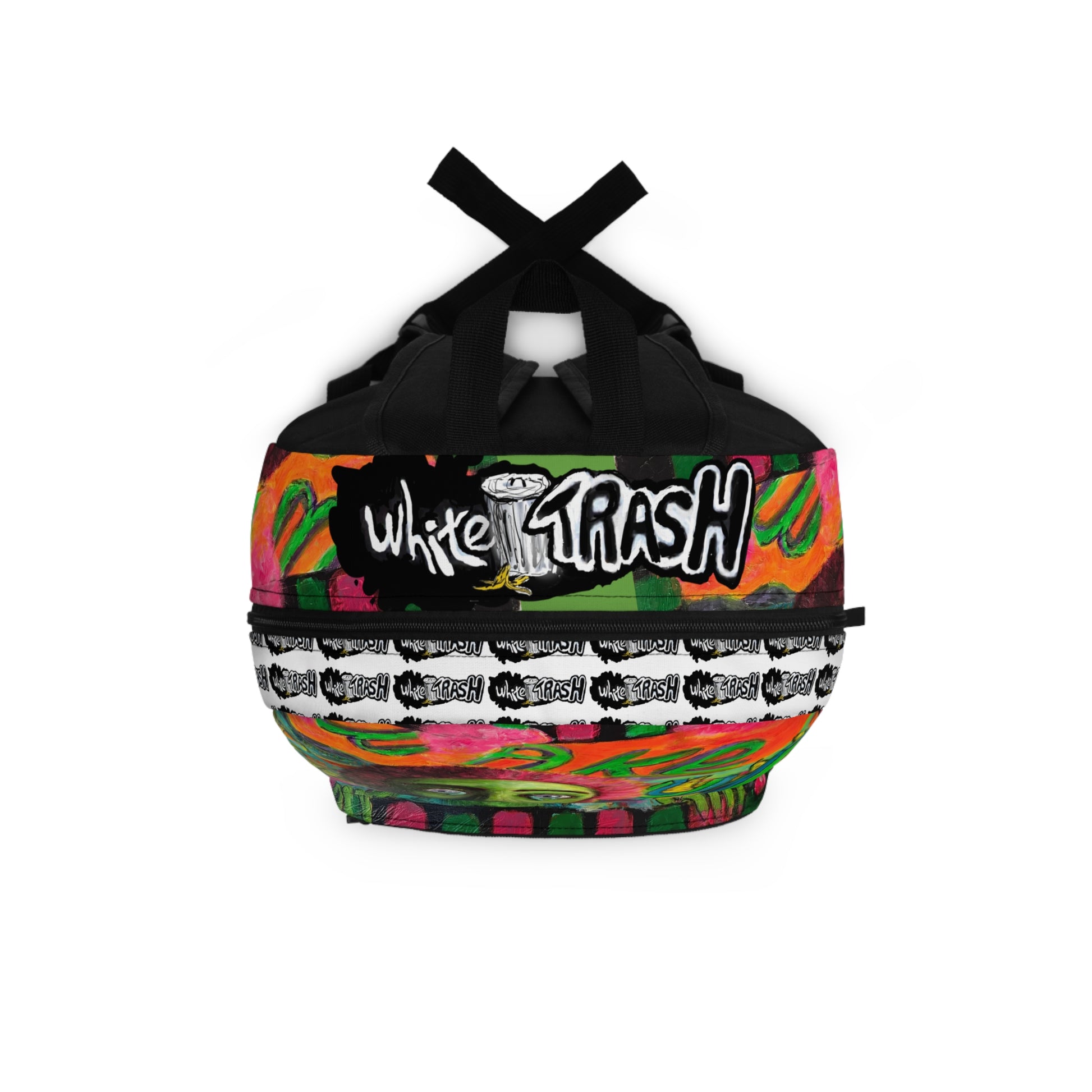 “Wake Up!” Artistic Backpack with Vibrant Paintings for Creative Minds