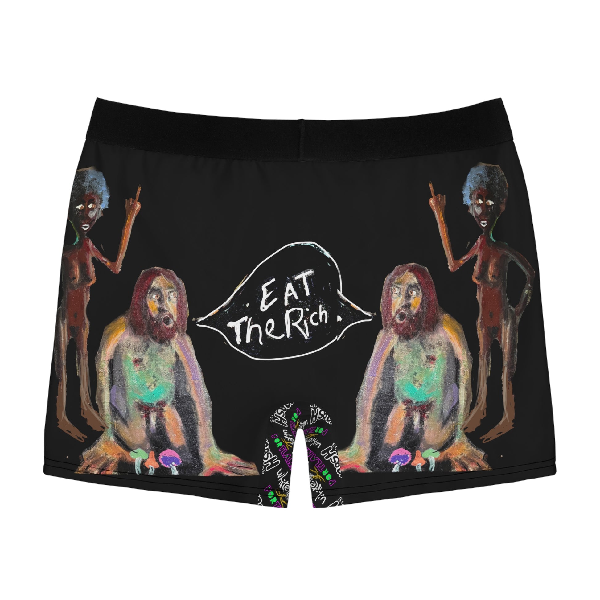 “Eat the Rich” Men's Boxer Briefs (AOP)
