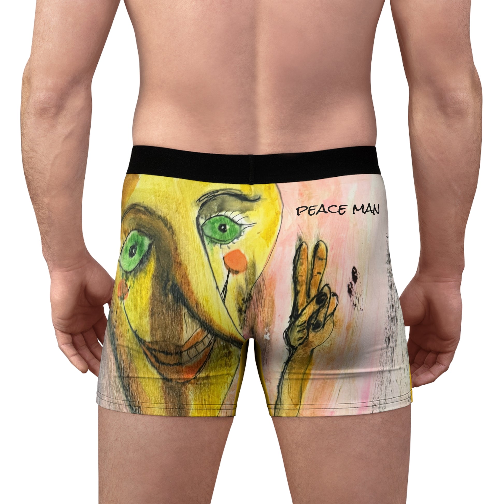 “Peace Man” Men's Boxer Briefs (AOP)
