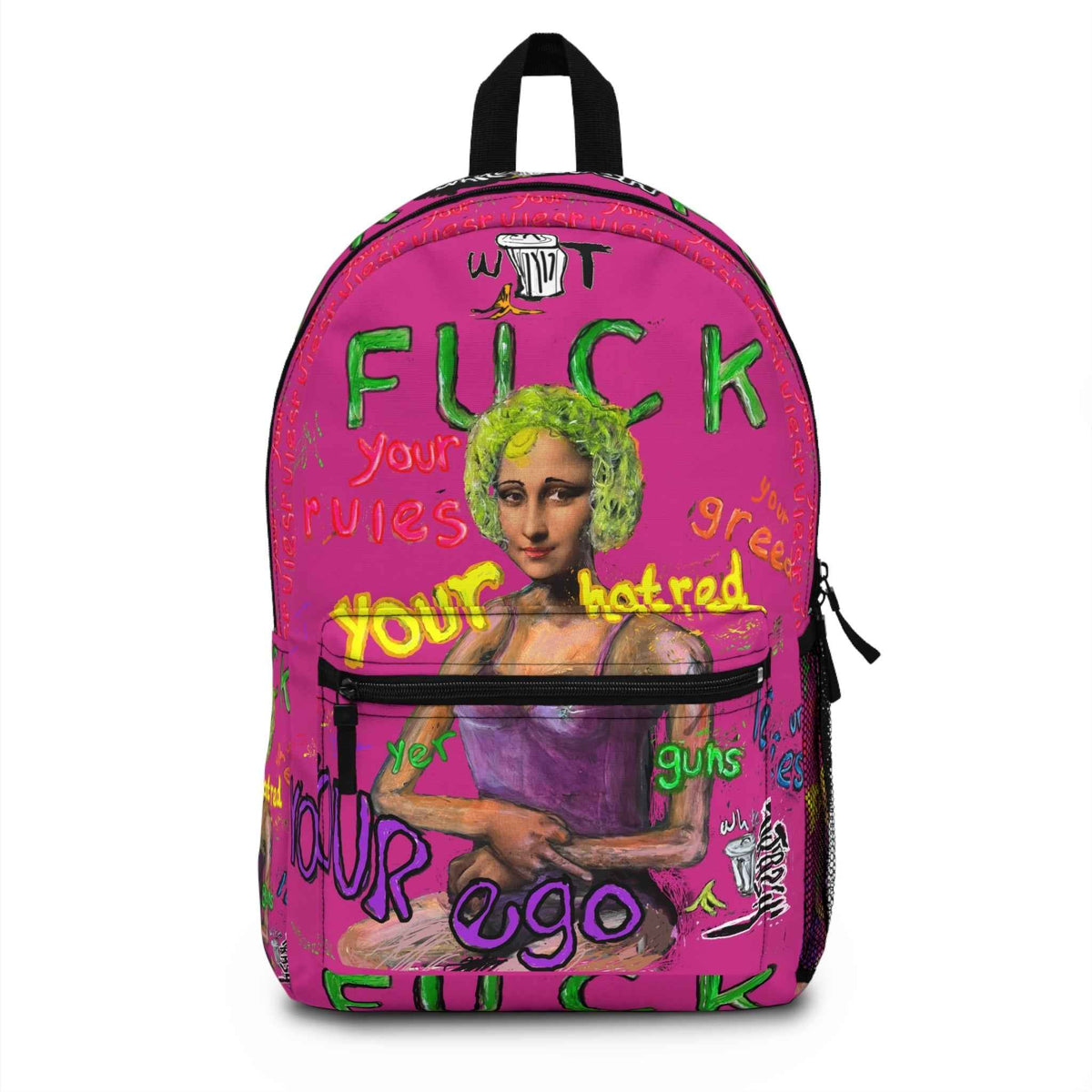“Fuck Your Rules” Artistic Backpack