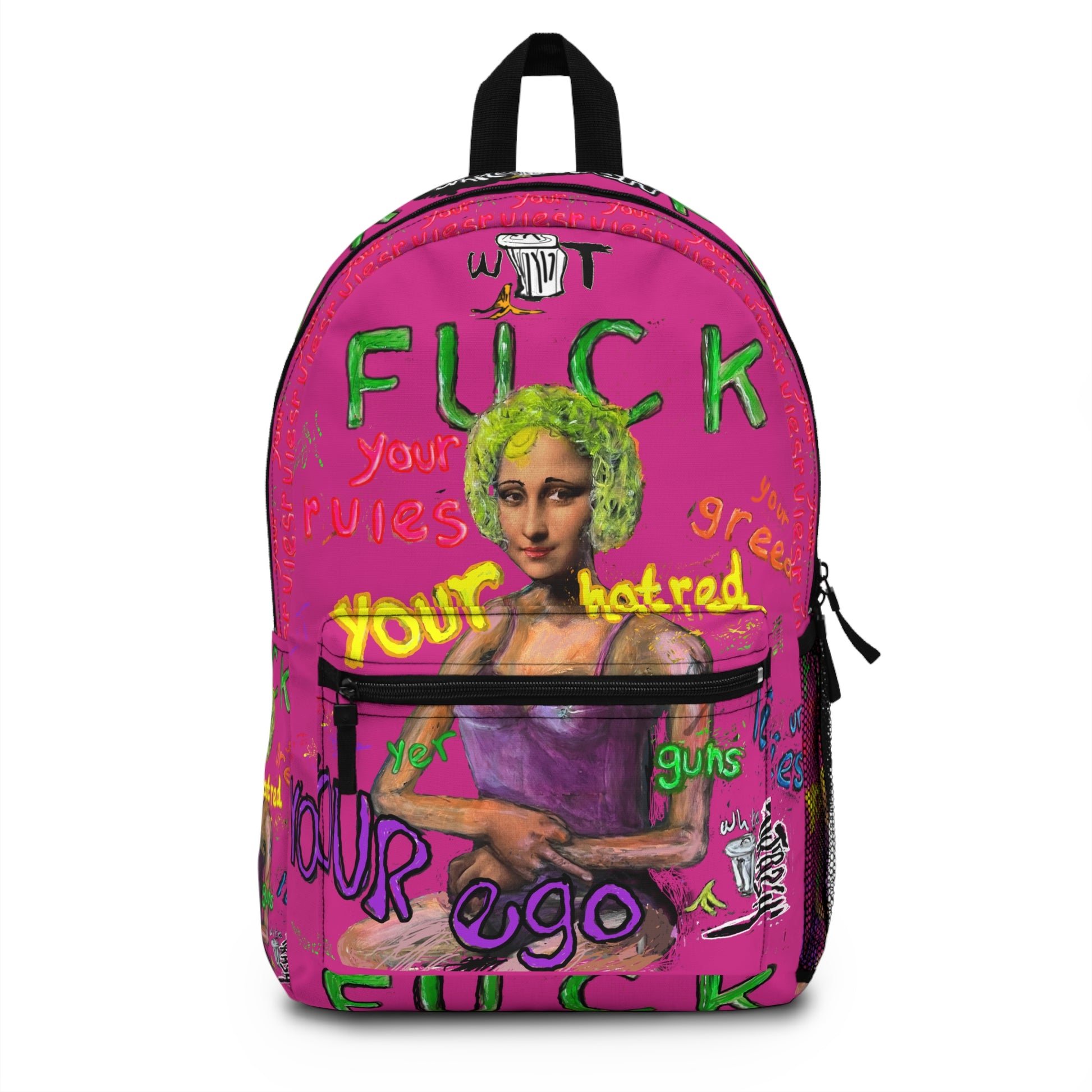 “Fuck Your Rules” Artistic Backpack