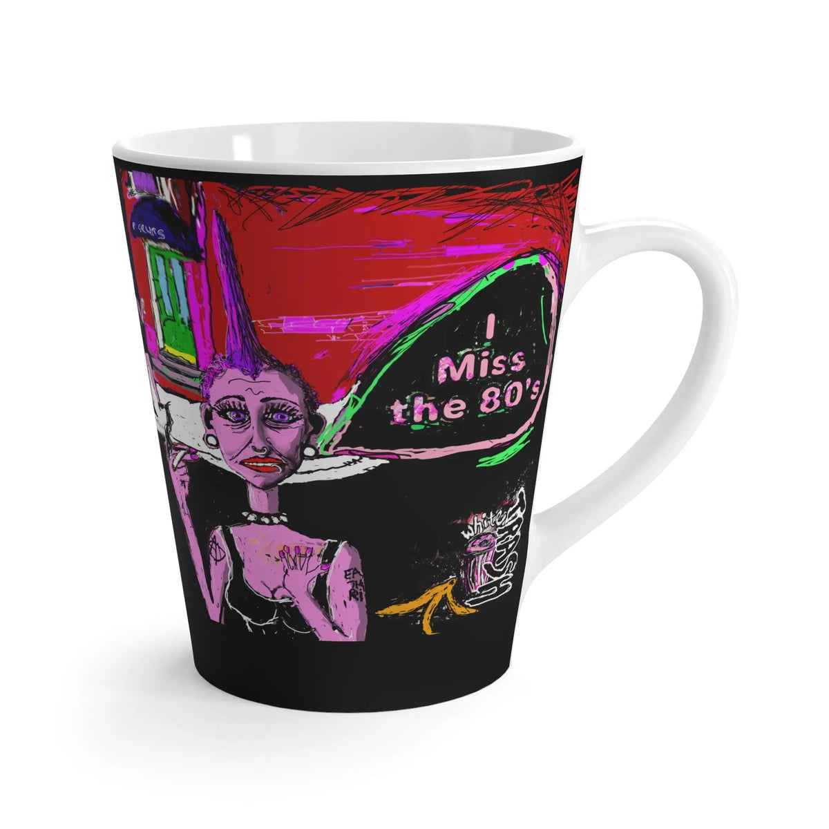“I Miss the Poseurs” Latte Mug Printify
