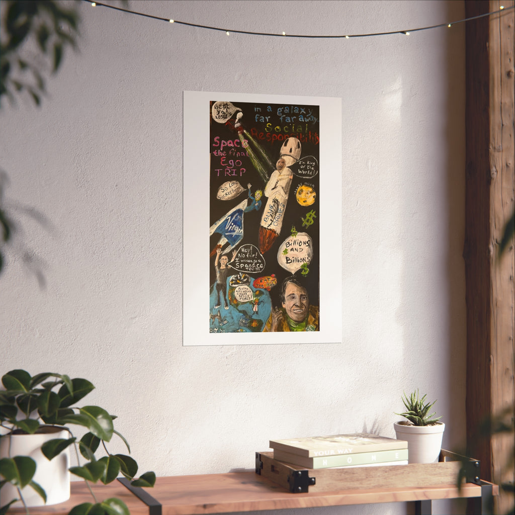 Waste of Space - Fine Art Poster —  Space Satire Art Print