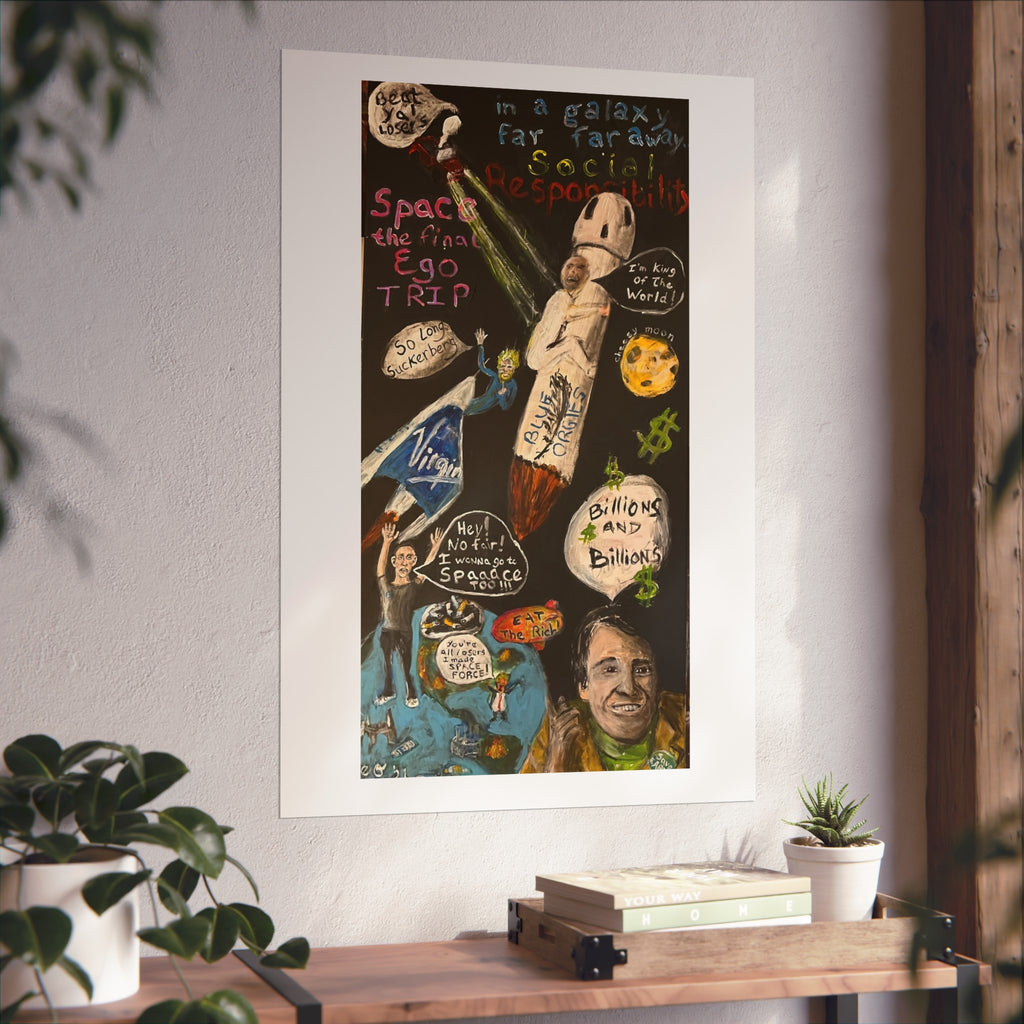 Waste of Space - Fine Art Poster —  Space Satire Art Print