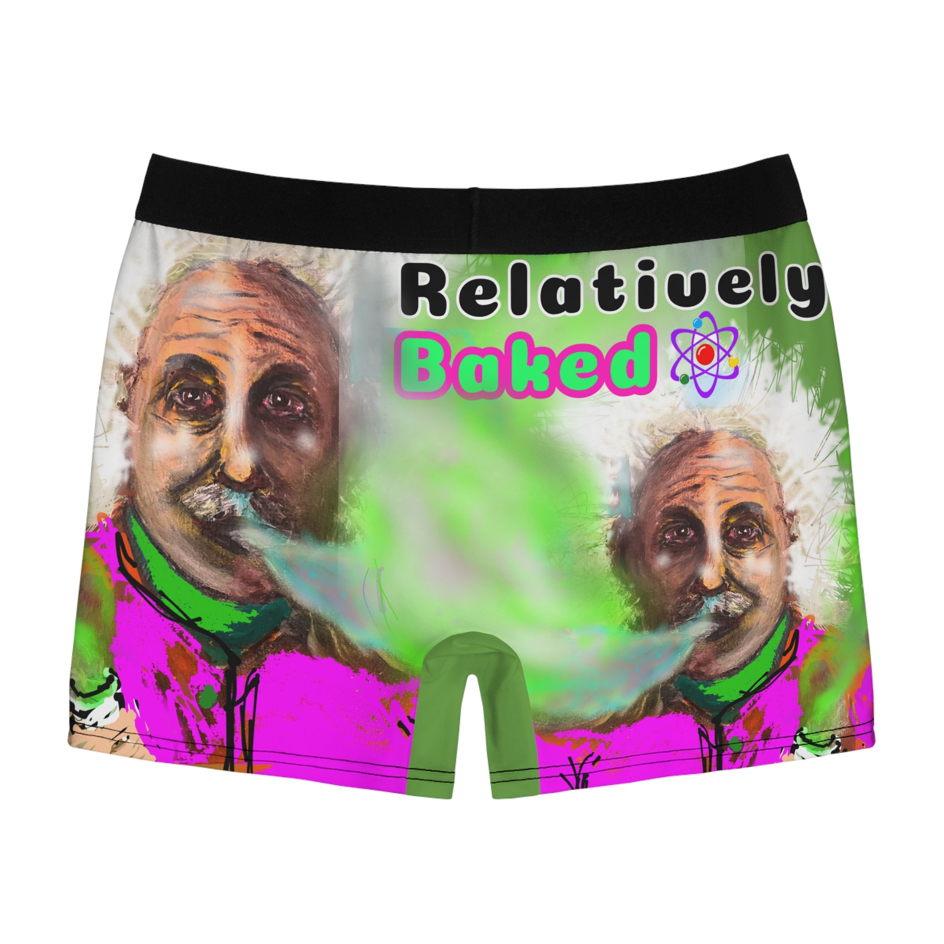 “Relatively Baked (pink)” Men's Boxer Briefs (AOP)