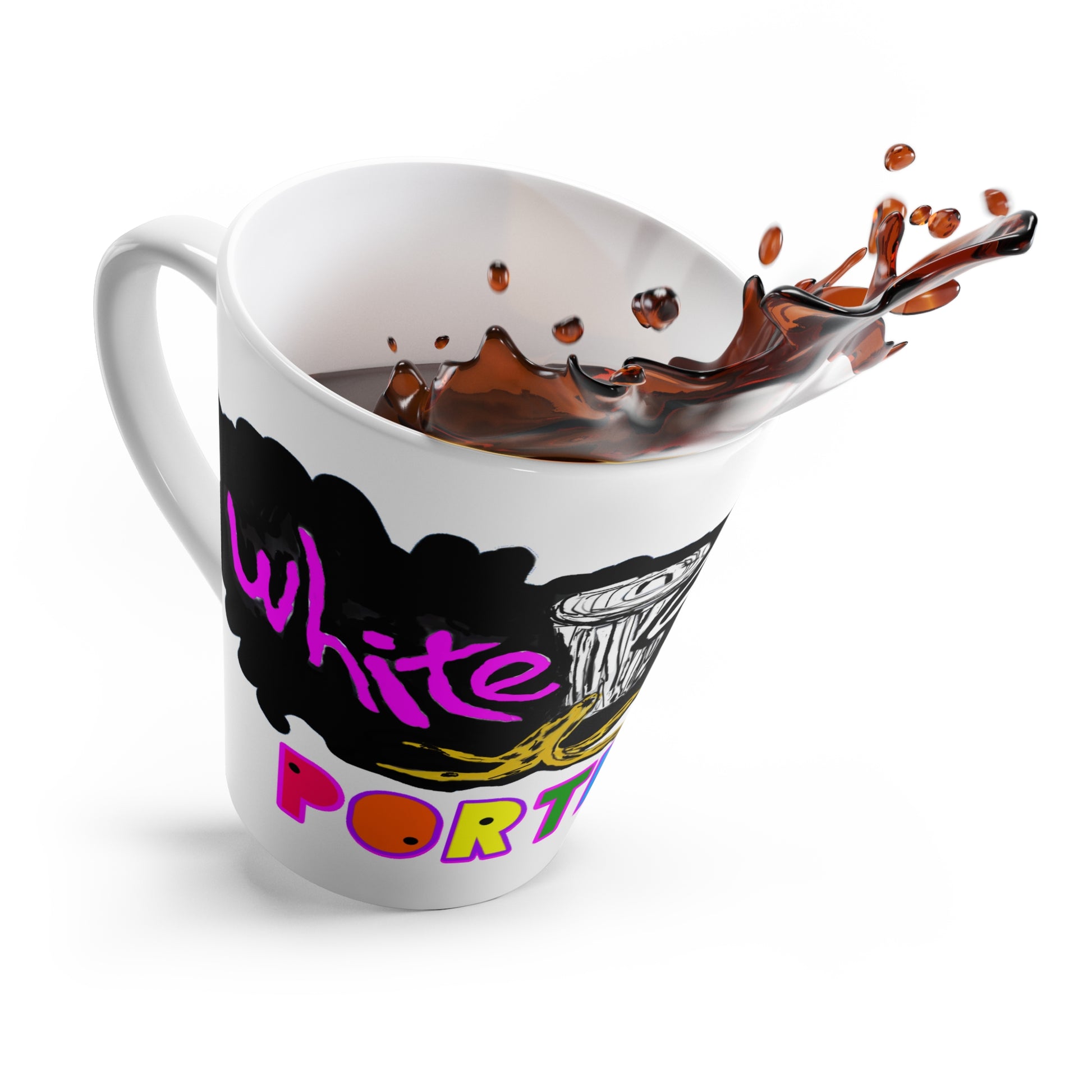 “white TRASH studios Pride” Latte Mug