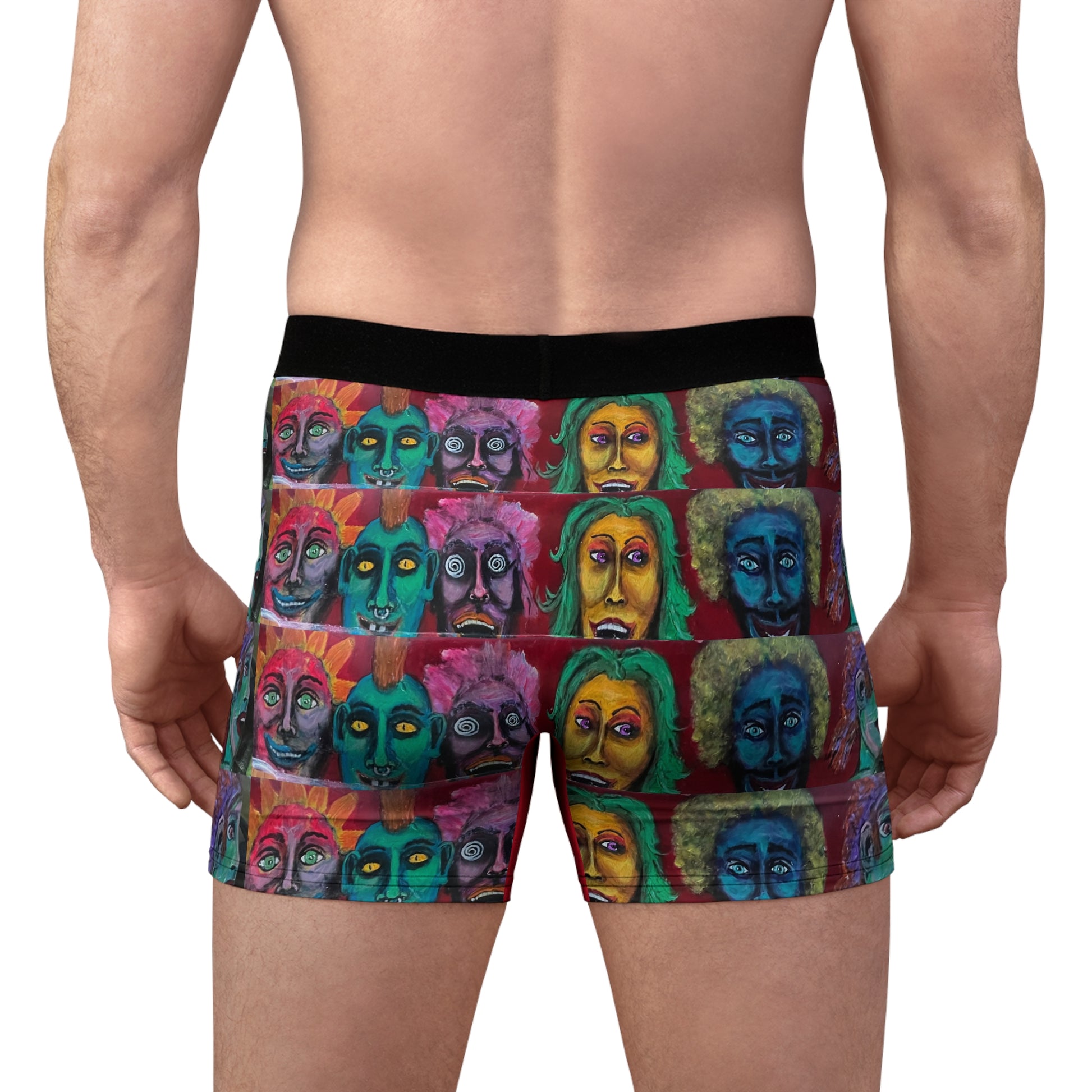 “Face to Face” Men's Boxer Briefs (AOP)