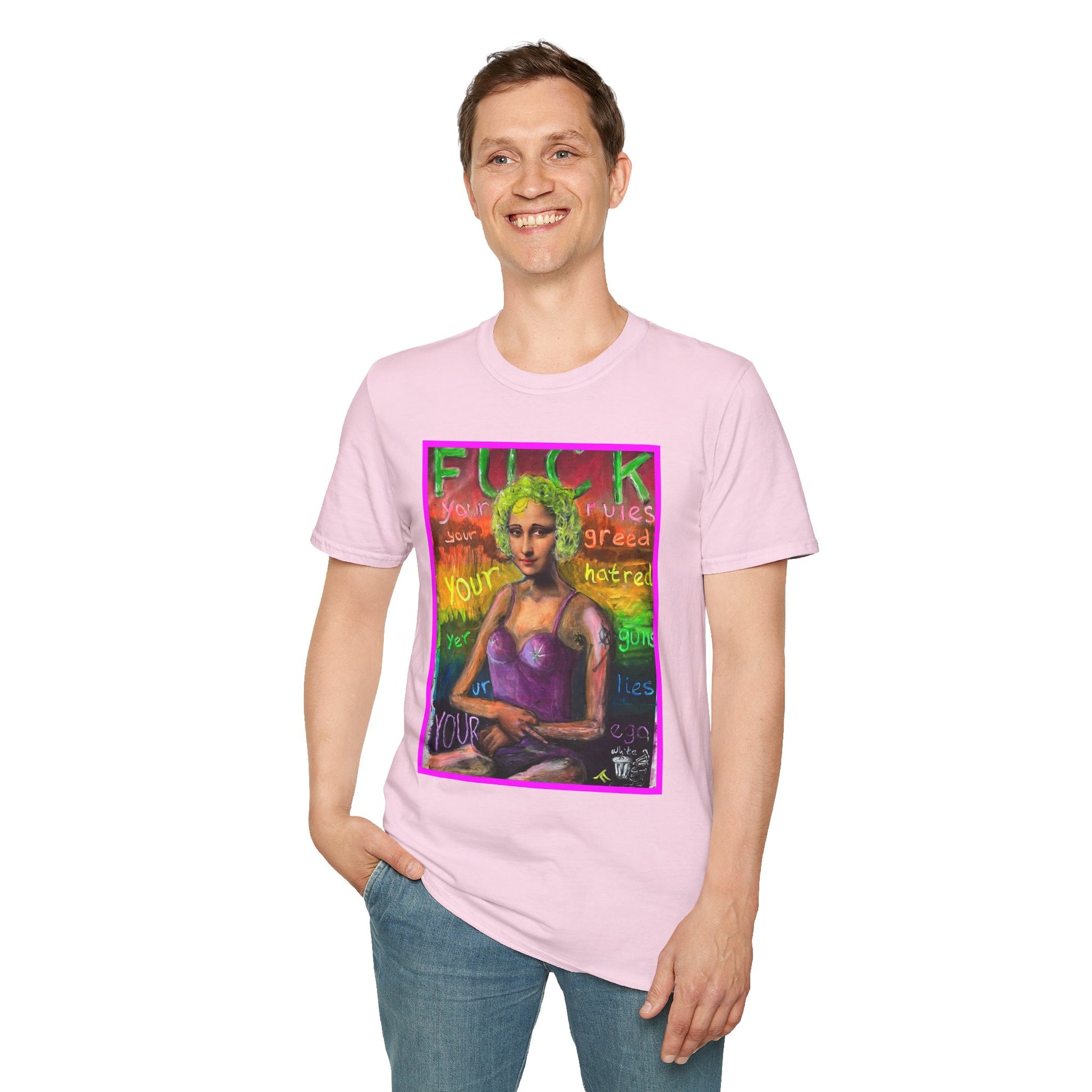 “Fuck Your Rules” Unisex Softstyle T-Shirt