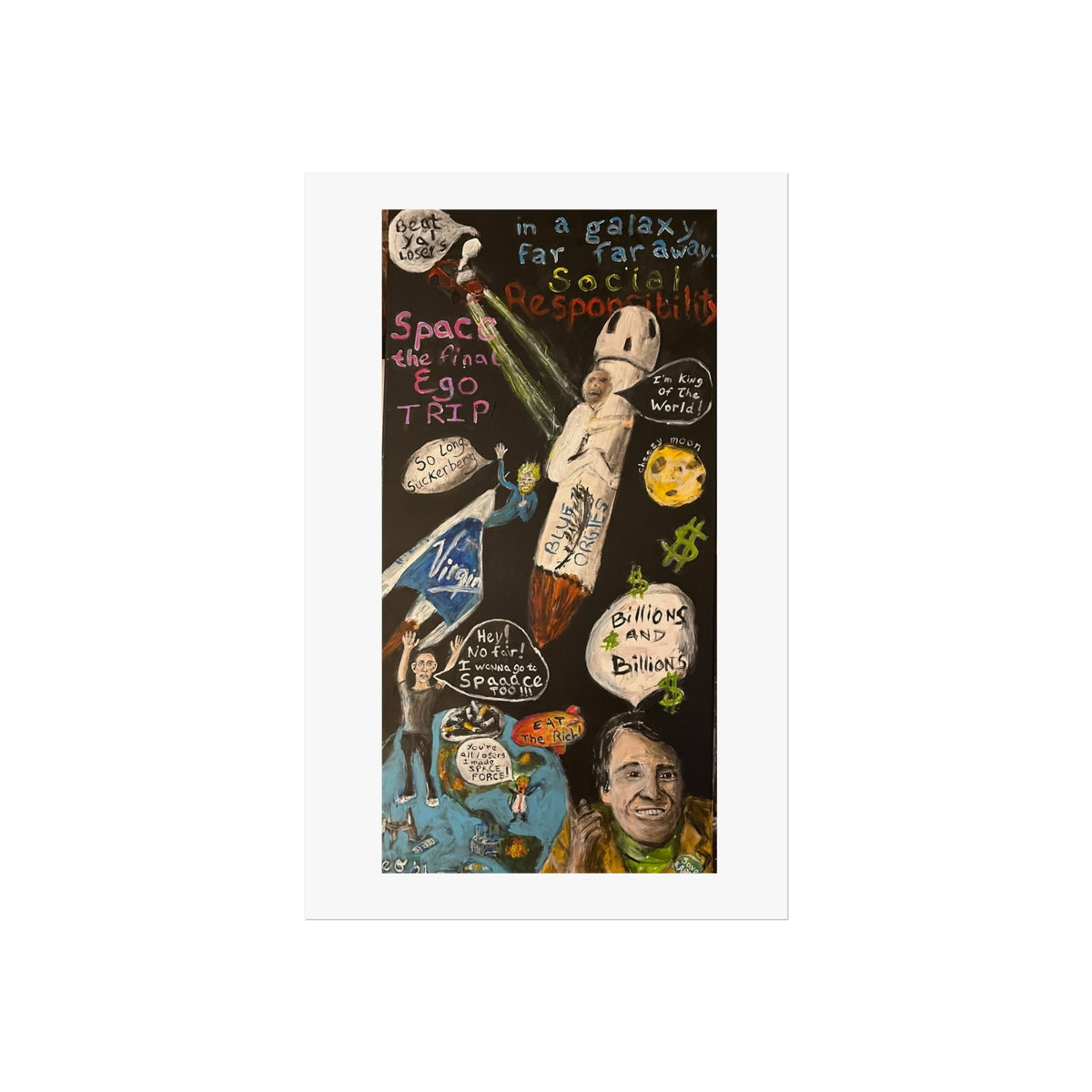 Waste of Space - Fine Art Poster —  Space Satire Art Print